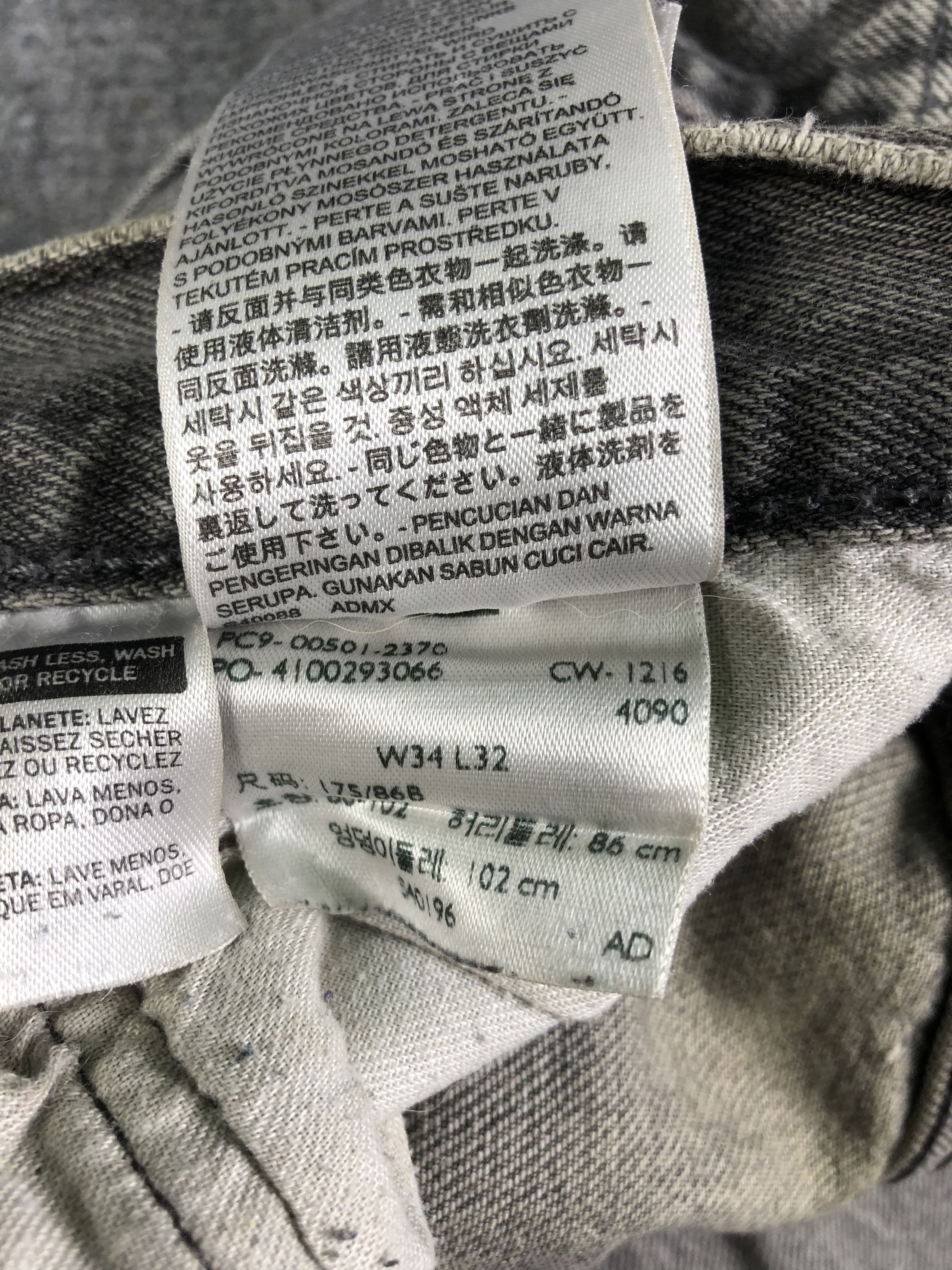Levi's Wash Black Levis 501 Denim Jeans Size US 36 / EU 52 - 7 Thumbnail