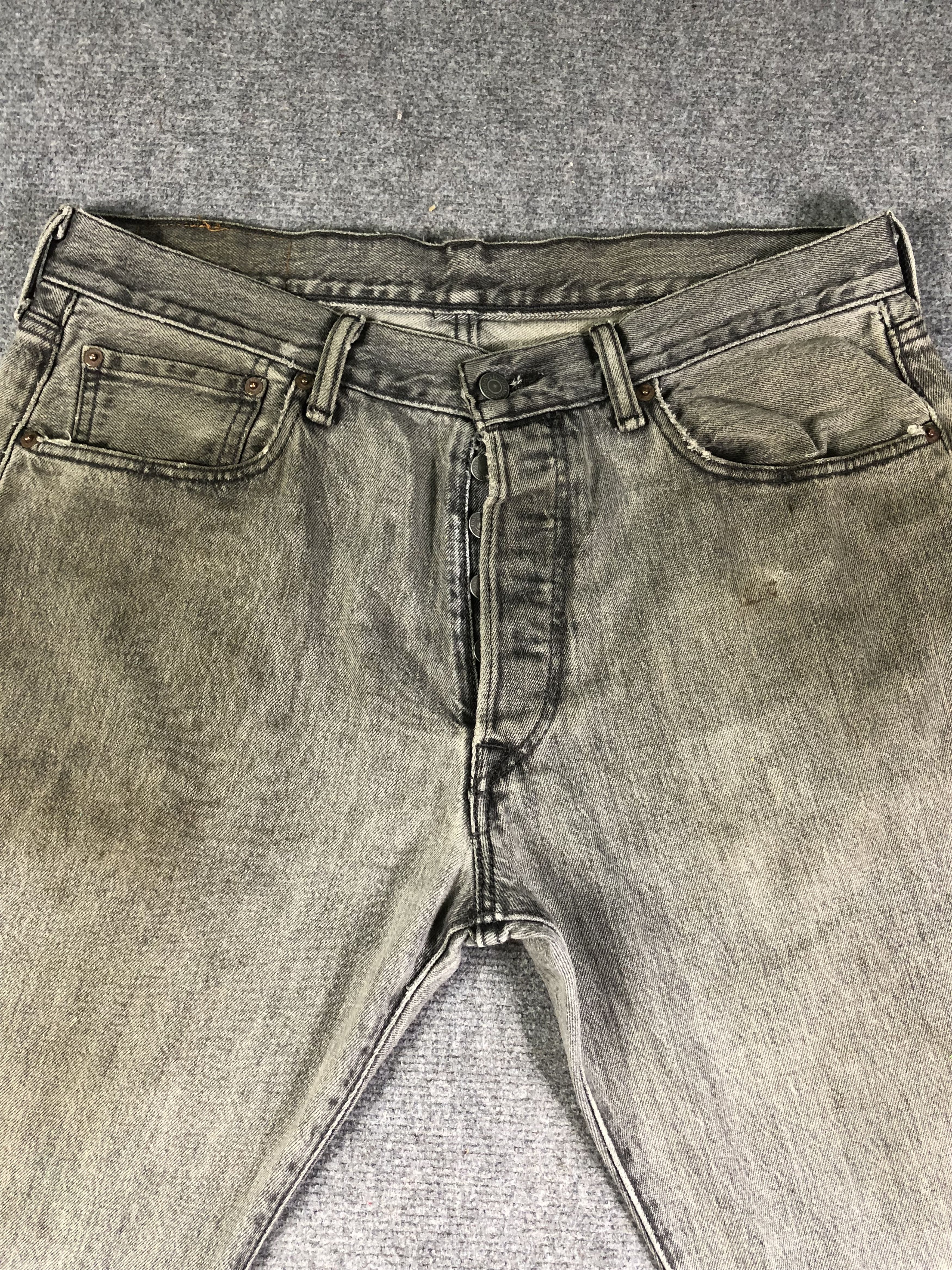 Levi's Wash Black Levis 501 Denim Jeans Size US 36 / EU 52 - 2 Thumbnail