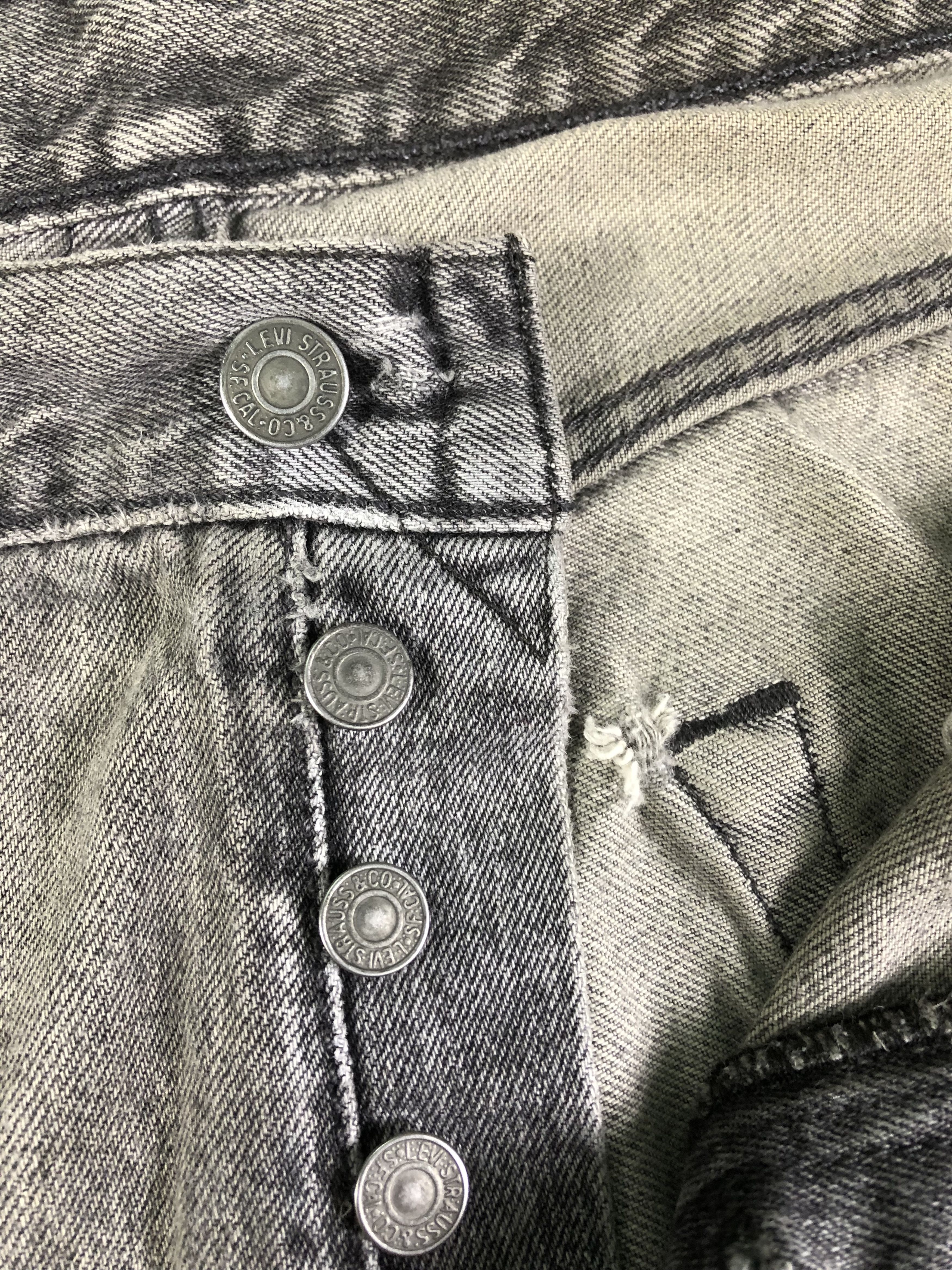 Levi's Wash Black Levis 501 Denim Jeans Size US 36 / EU 52 - 3 Thumbnail