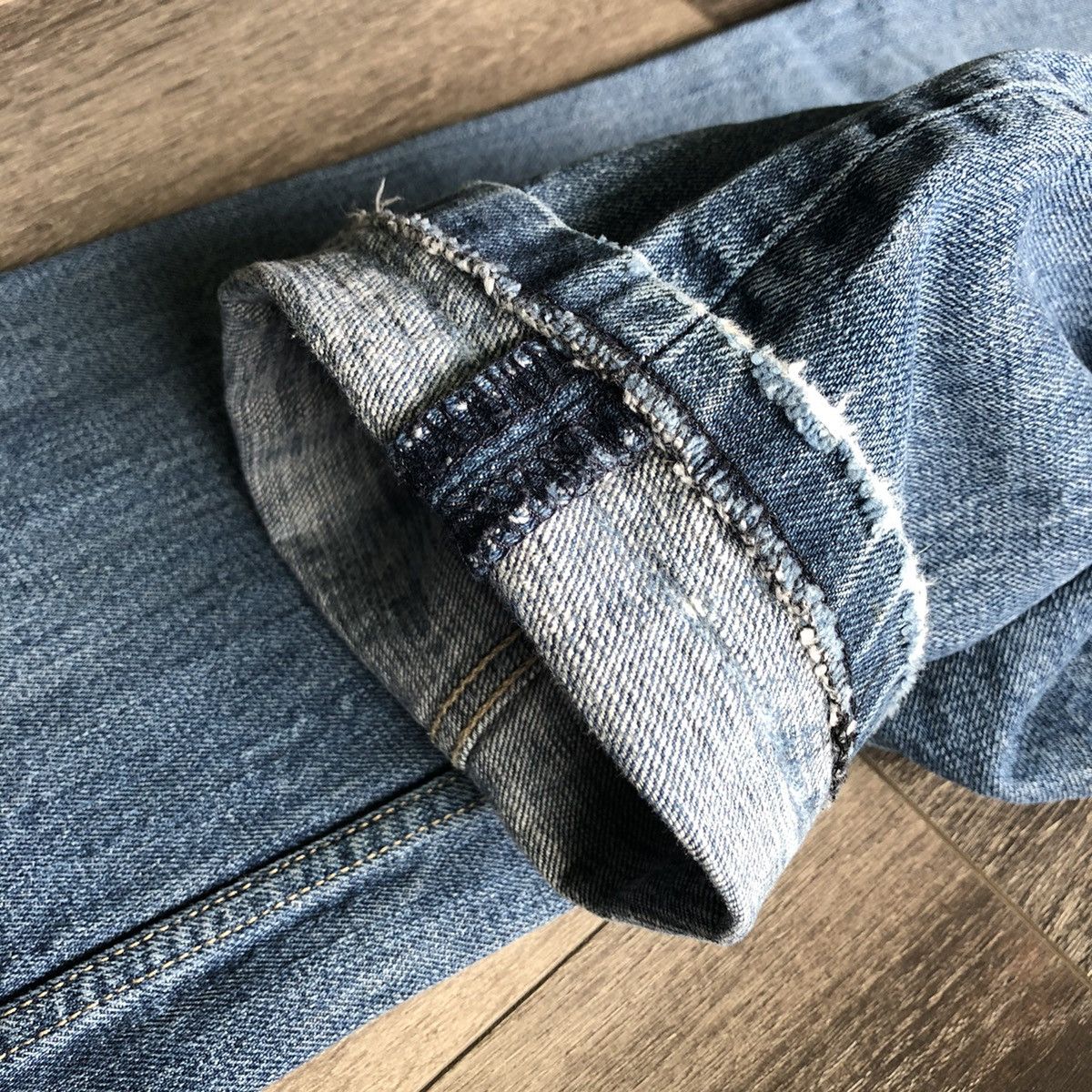 Levi's Vintage Levi’s 501 Buttonfly Distressed Denim Jeans 32x30 Size US 32 / EU 48 - 6 Thumbnail