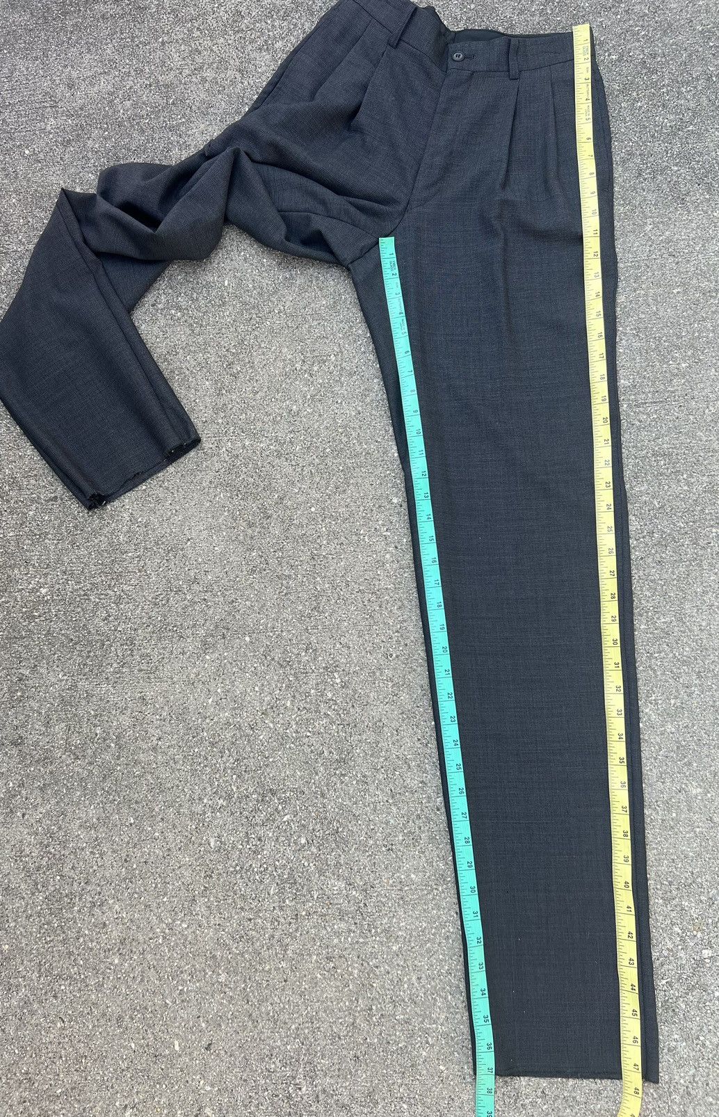 Vintage Vintage 90s Yohji Yamamoto AAR Durban Long Leg Wool Trouser Size US 28 / EU 44 - 4 Thumbnail