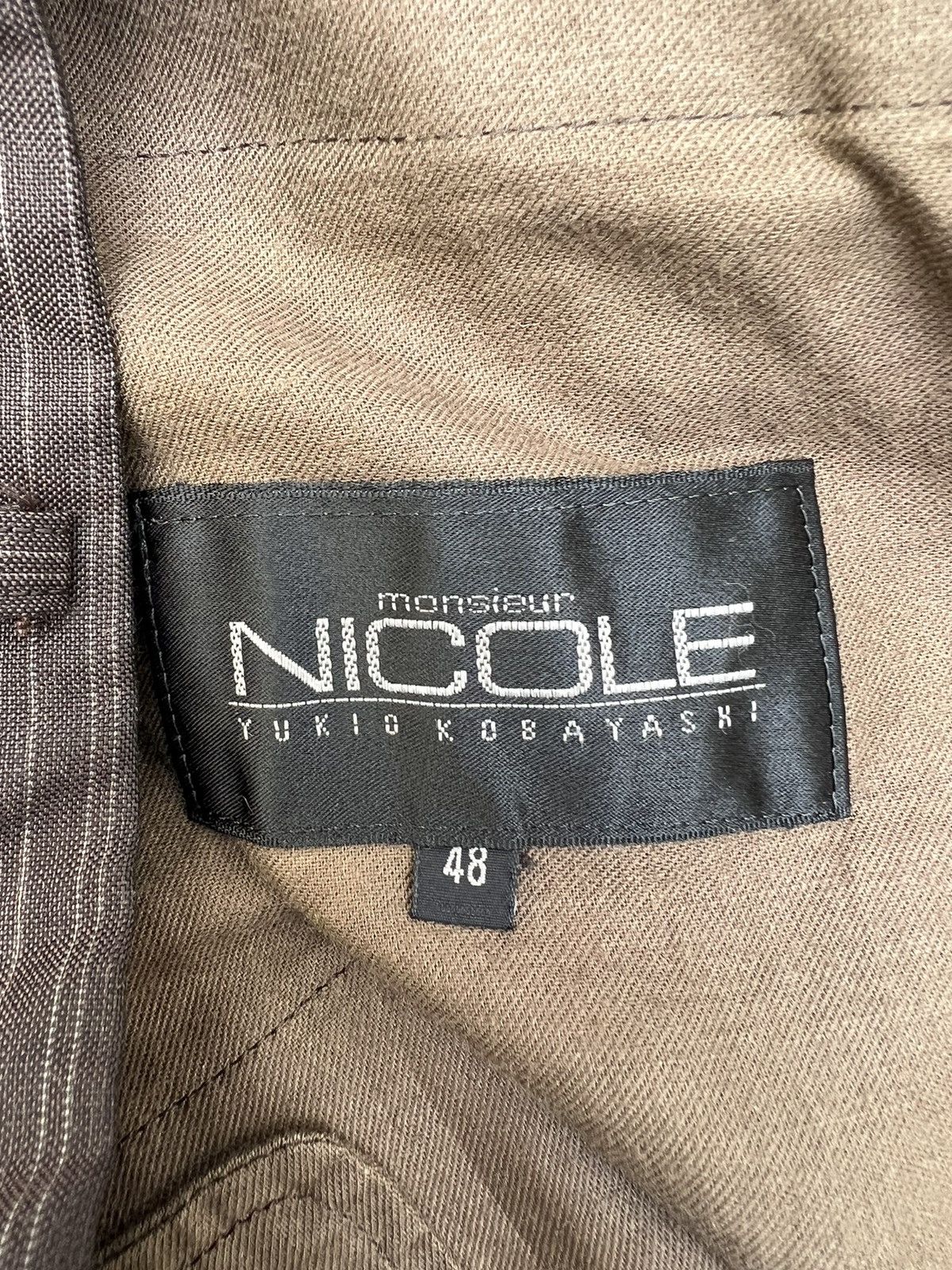 Matsuda Vintage 90s Nicole Yukio Kobayashi Stripe Brown Trouser Pant Size US 29 - 19 Thumbnail