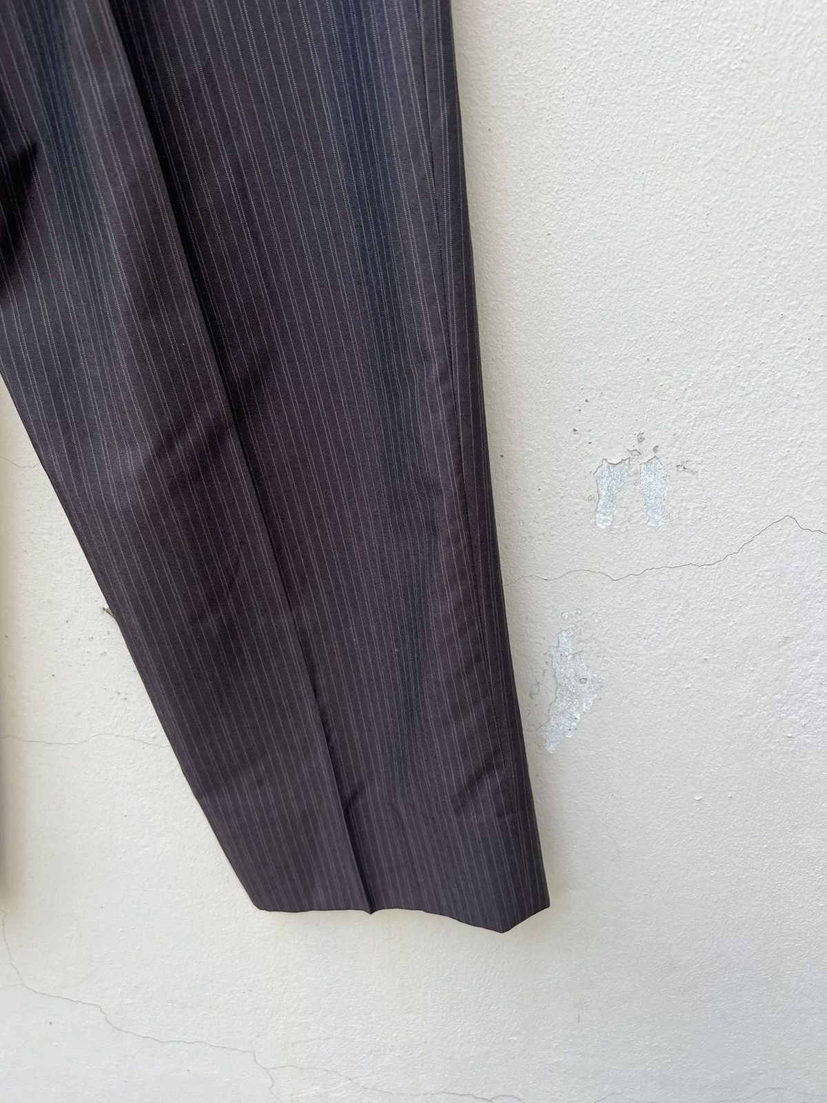 Matsuda Vintage 90s Nicole Yukio Kobayashi Stripe Brown Trouser Pant Size US 29 - 16 Thumbnail