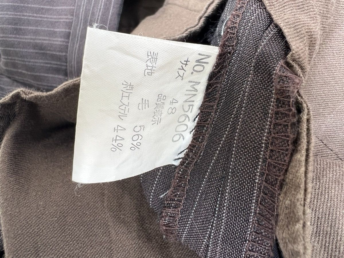 Matsuda Vintage 90s Nicole Yukio Kobayashi Stripe Brown Trouser Pant Size US 29 - 20 Thumbnail