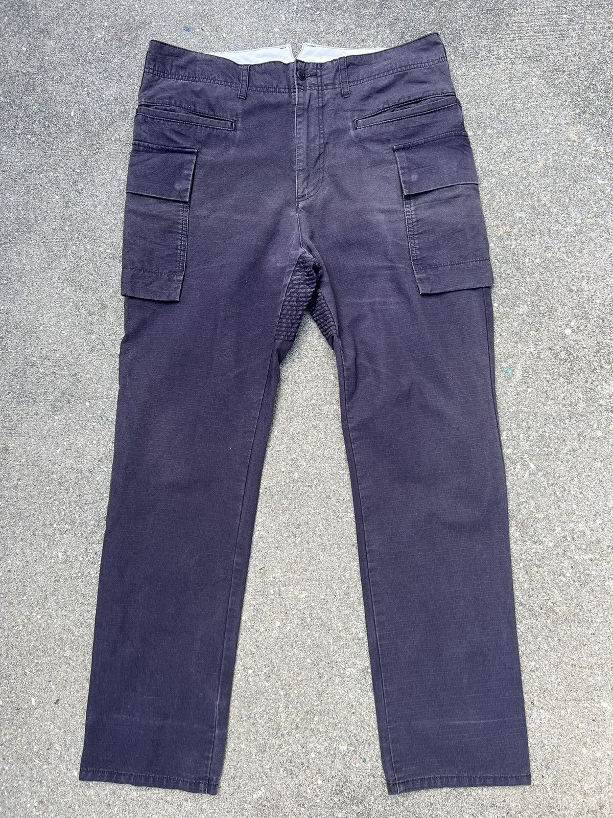 Snow Peak Snow Peak Distress Sun Faded Ripstop Cargo Trouser Pant Size US 32 / EU 48 - 1 Thumbnail