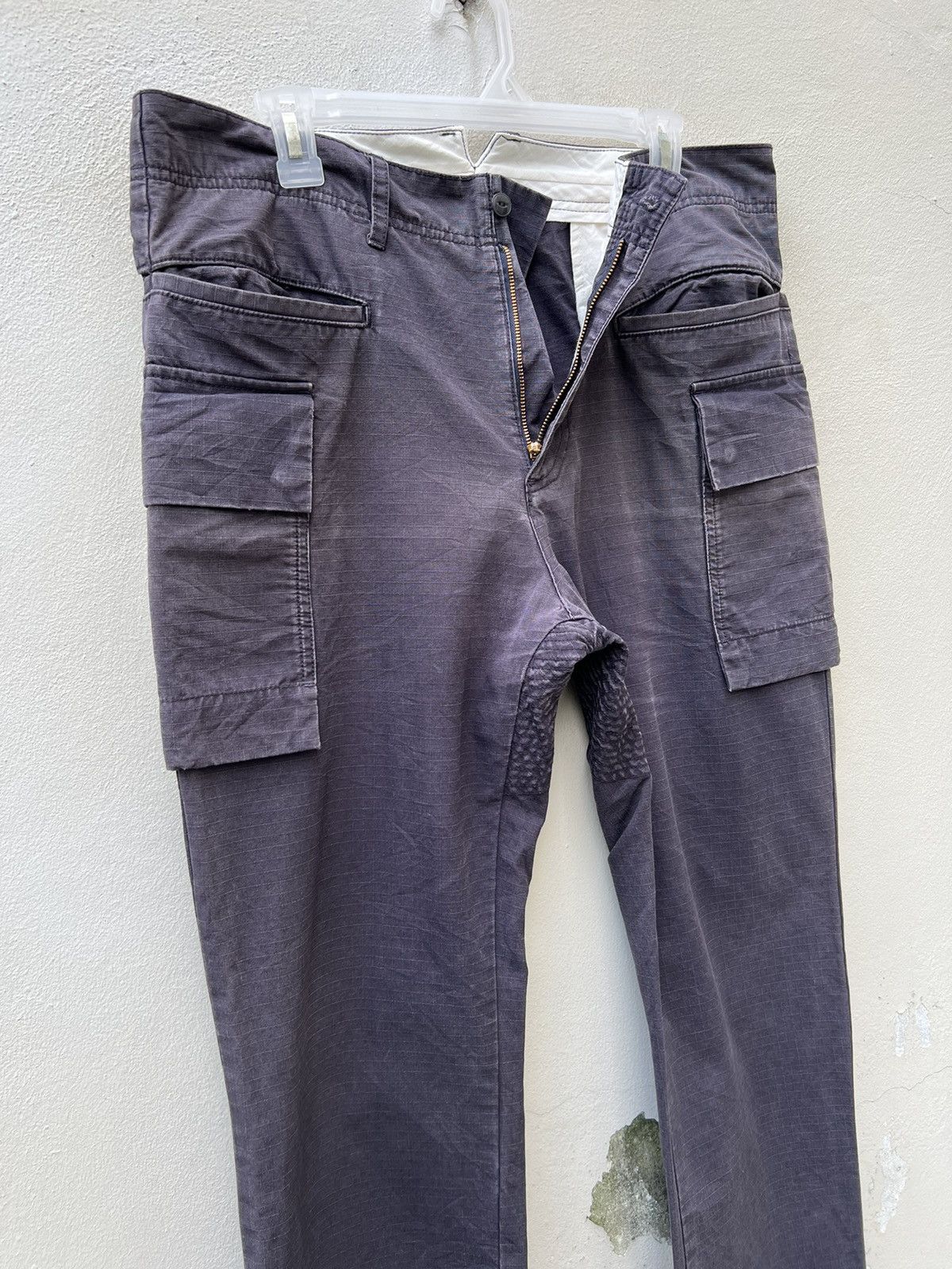 Snow Peak Snow Peak Distress Sun Faded Ripstop Cargo Trouser Pant Size US 32 / EU 48 - 7 Thumbnail