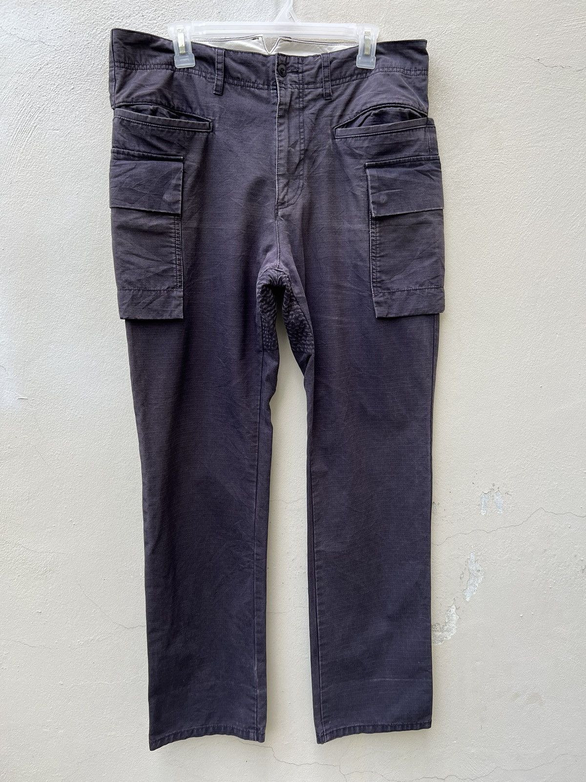 Snow Peak Snow Peak Distress Sun Faded Ripstop Cargo Trouser Pant Size US 32 / EU 48 - 6 Thumbnail