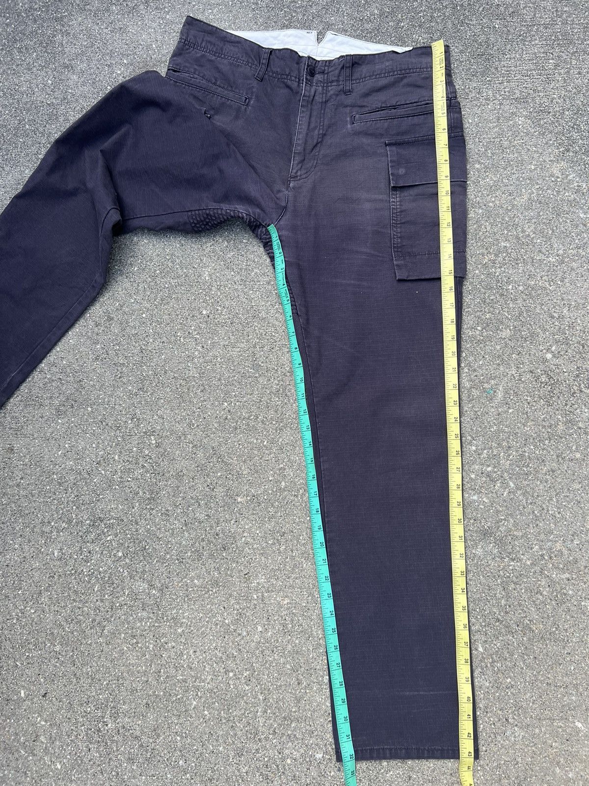 Snow Peak Snow Peak Distress Sun Faded Ripstop Cargo Trouser Pant Size US 32 / EU 48 - 4 Thumbnail