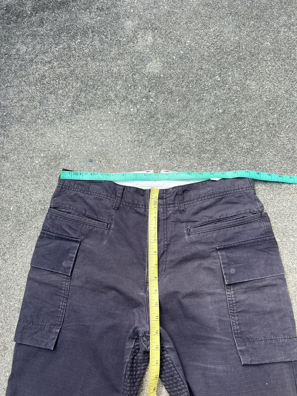 Snow Peak Snow Peak Distress Sun Faded Ripstop Cargo Trouser Pant Size US 32 / EU 48 - 2 Thumbnail