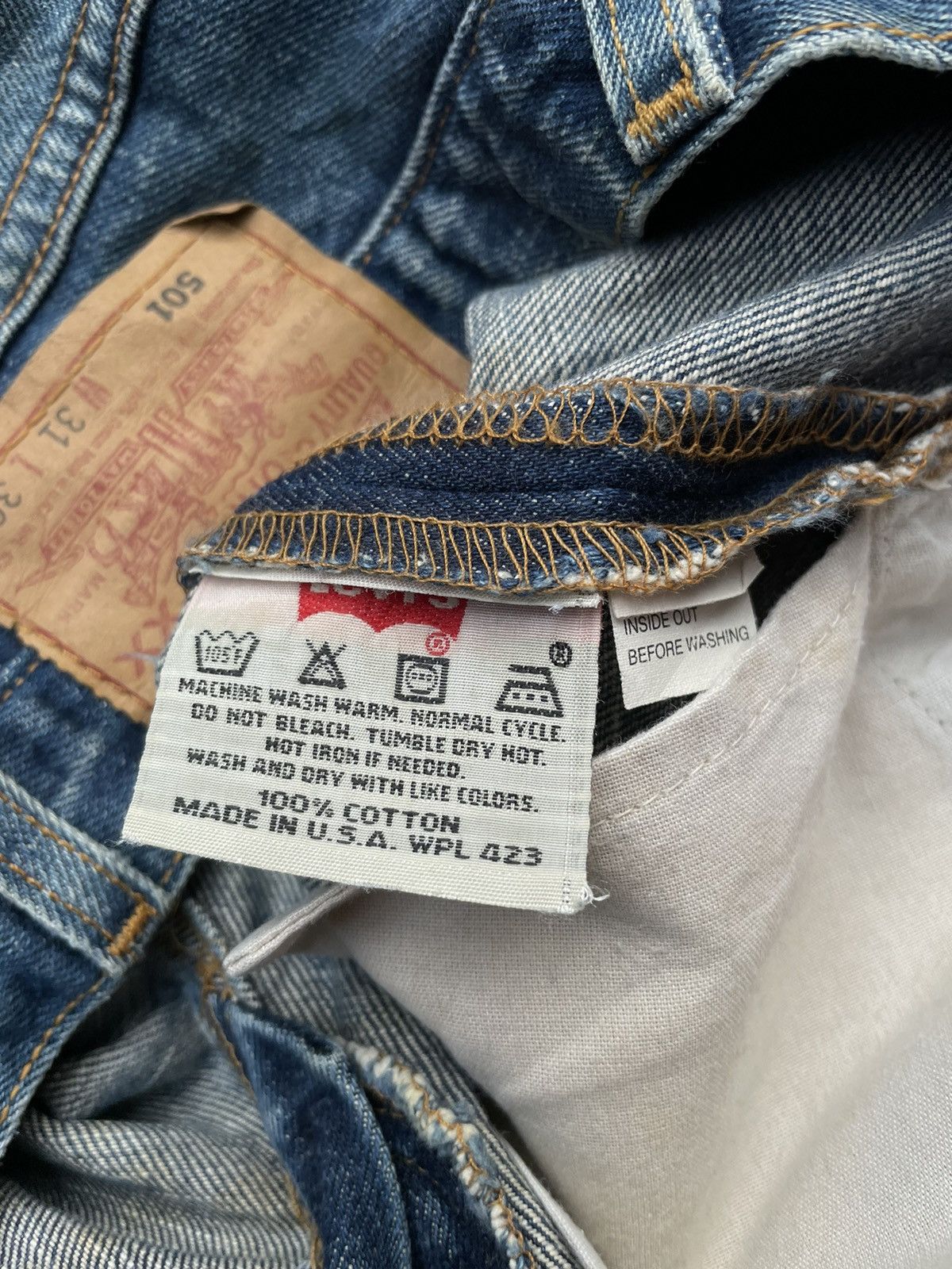 Levi's Vintage 1999 Levis 501 e Usa Size US 30 / EU 46 - 16 Thumbnail
