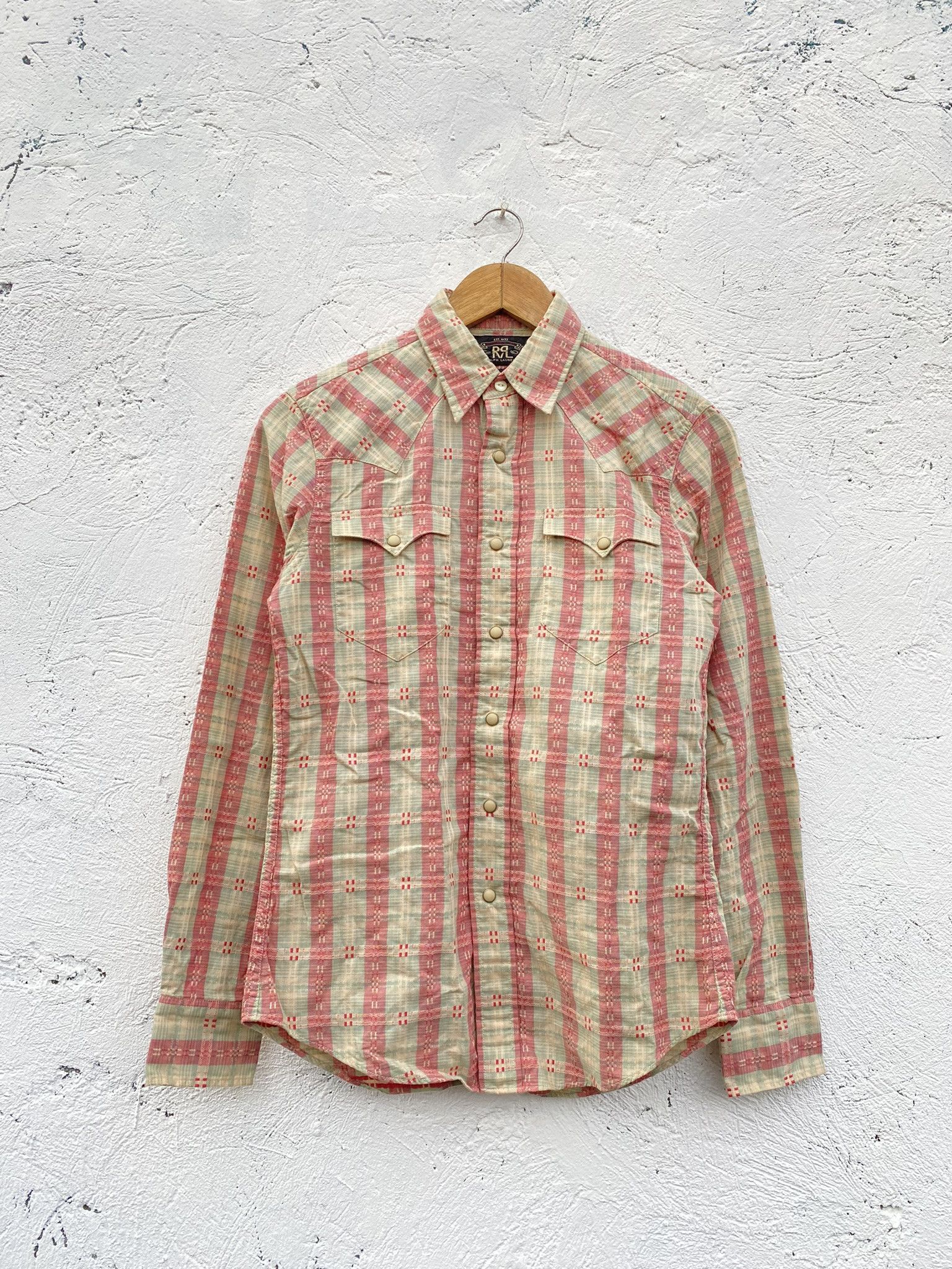 image of Rrl Ralph Lauren Western Flannel Polo, Men's (Size Medium)
