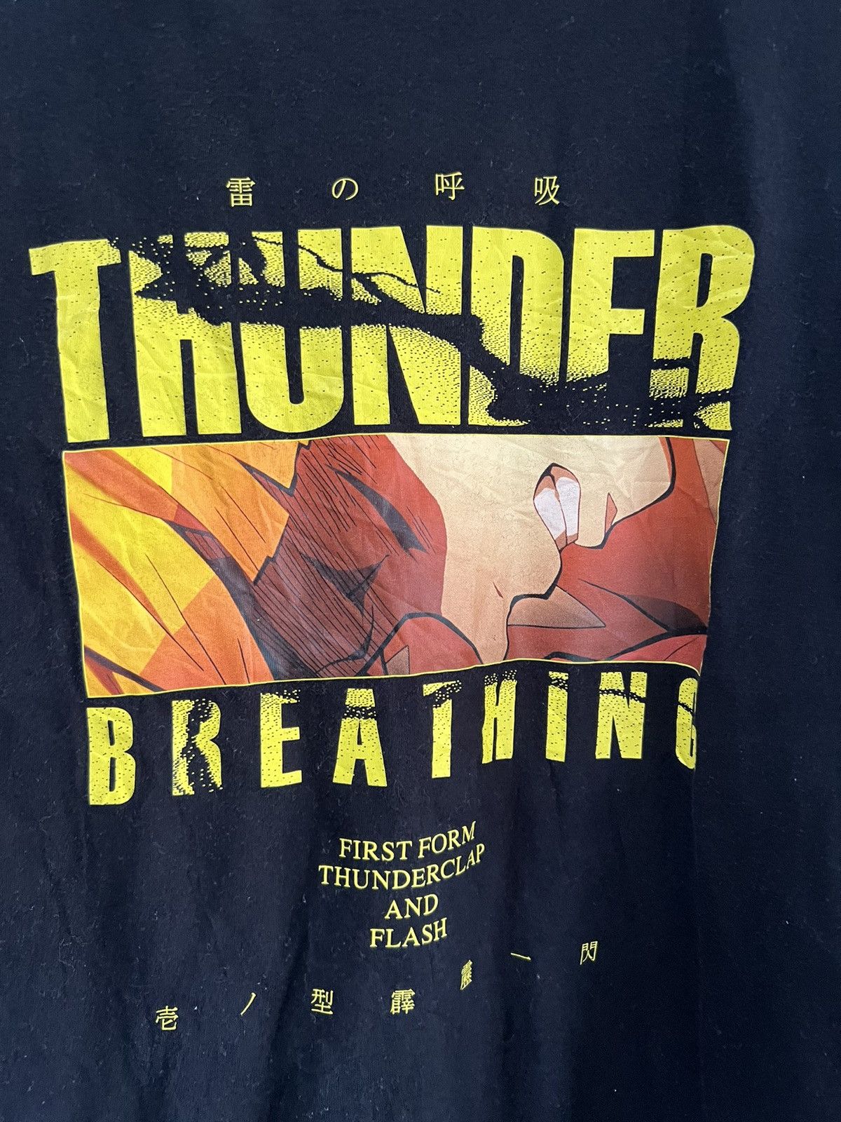Anime 🔥Thunder Breathing x Uniqlo Tees Size US M / EU 48-50 / 2 - 6 Thumbnail