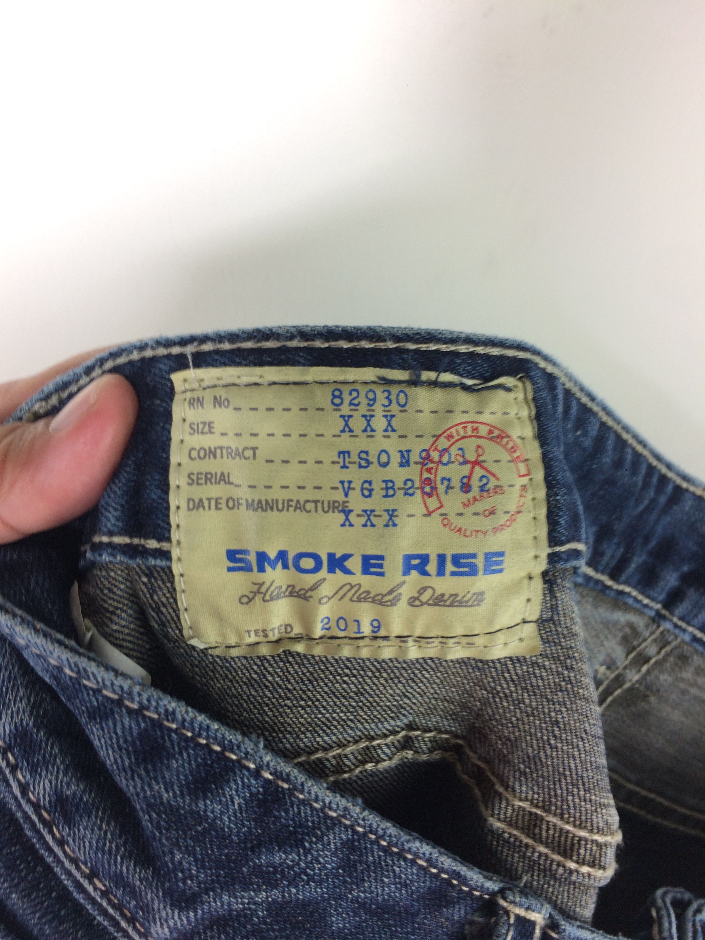 Japanese Brand × Smoke Rise Smoke Rise Japanese Brand Patchwork Distressed Denim Size US 35 - 18 Thumbnail