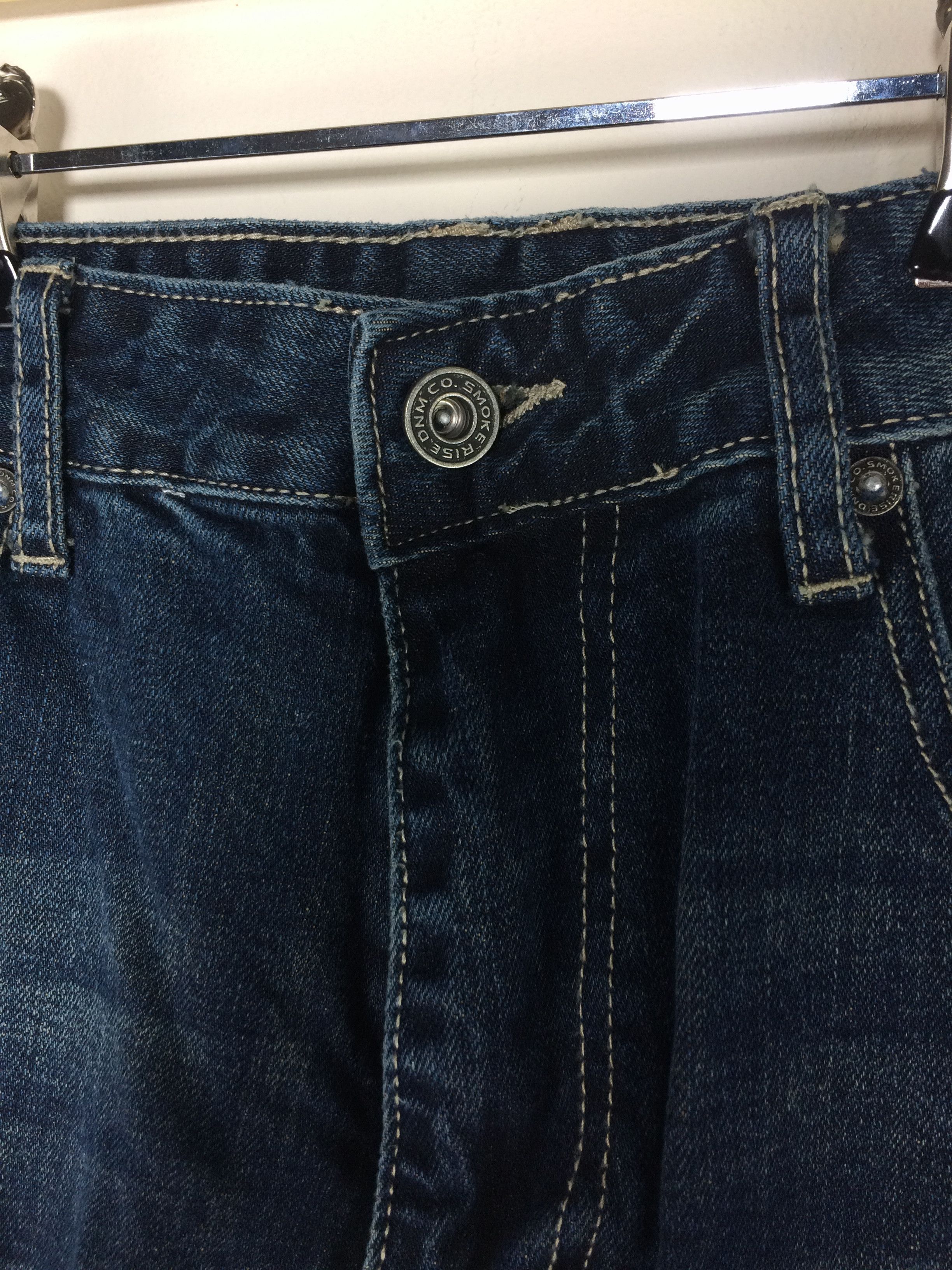 Japanese Brand × Smoke Rise Smoke Rise Japanese Brand Patchwork Distressed Denim Size US 35 - 12 Thumbnail