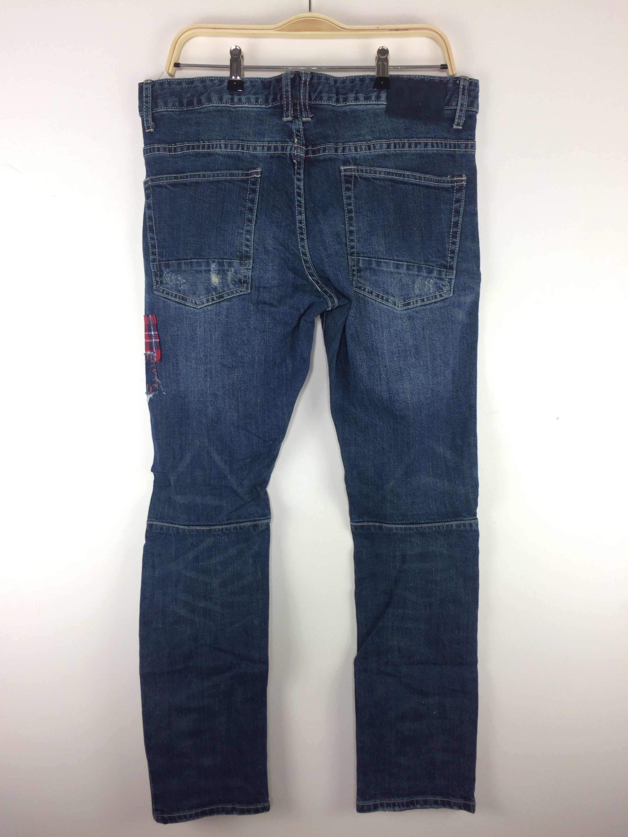 Japanese Brand × Smoke Rise Smoke Rise Japanese Brand Patchwork Distressed Denim Size US 35 - 15 Thumbnail