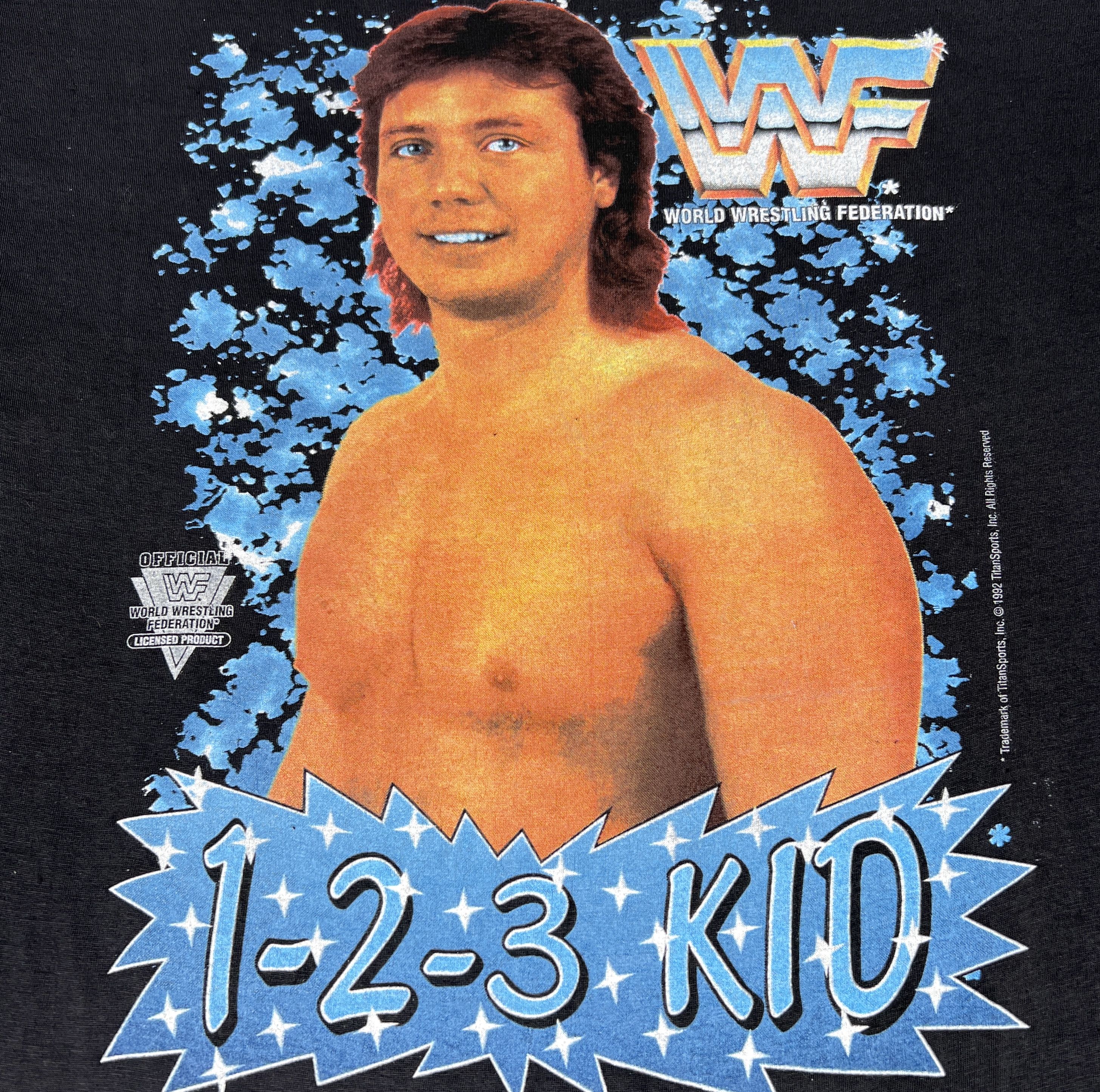 Vintage Vintage 1992 Marty Jannetty Misprint 123 Kid WWF Promo Shirt Size US L / EU 52-54 / 3 - 5 Thumbnail
