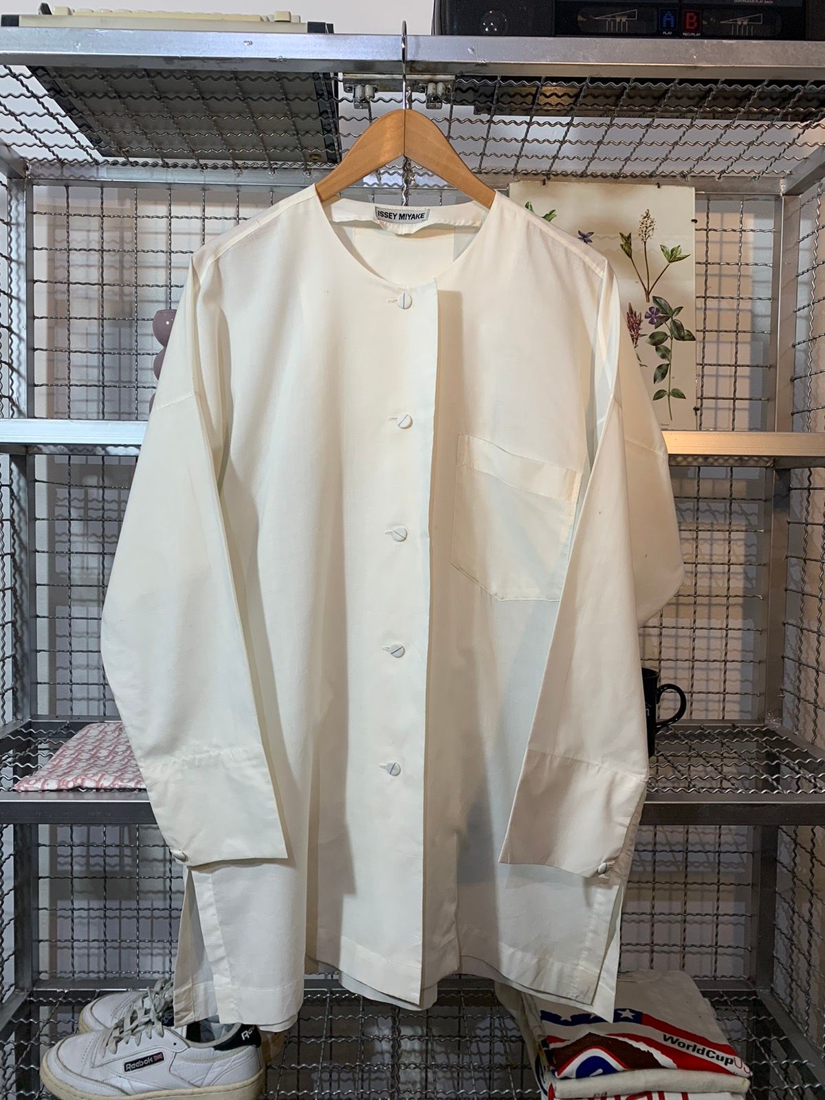 Pre-owned Issey Miyake Long Shirt In White