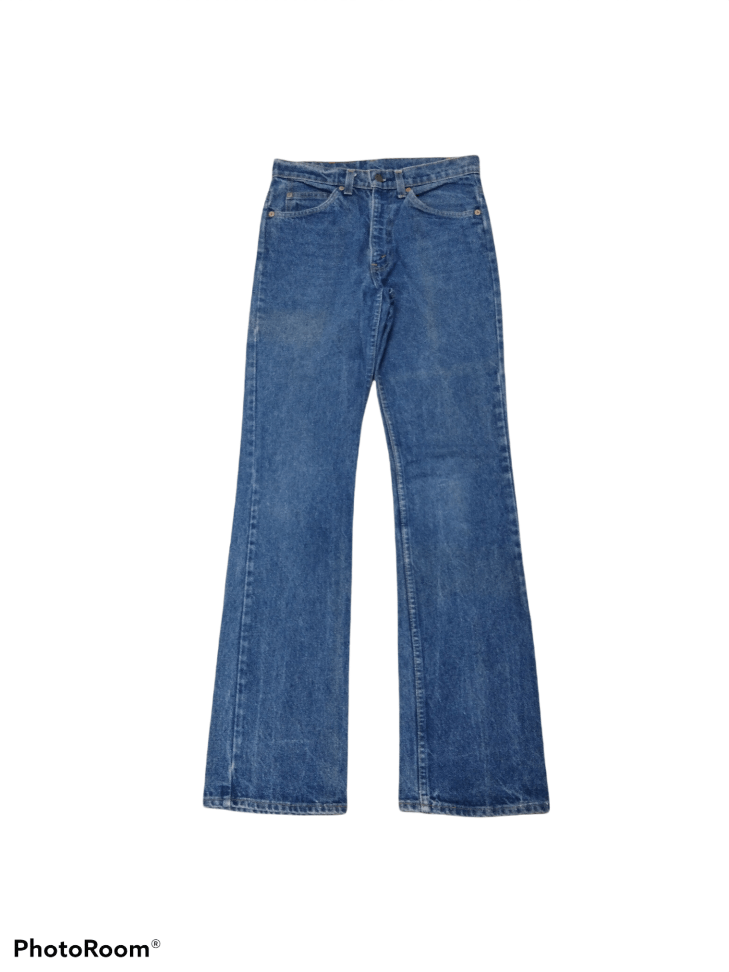 image of Levis Vintage 80's Flare Orange Tab 201517-0217 Denim Pants in Blue Distressed, Men's (Size 29)