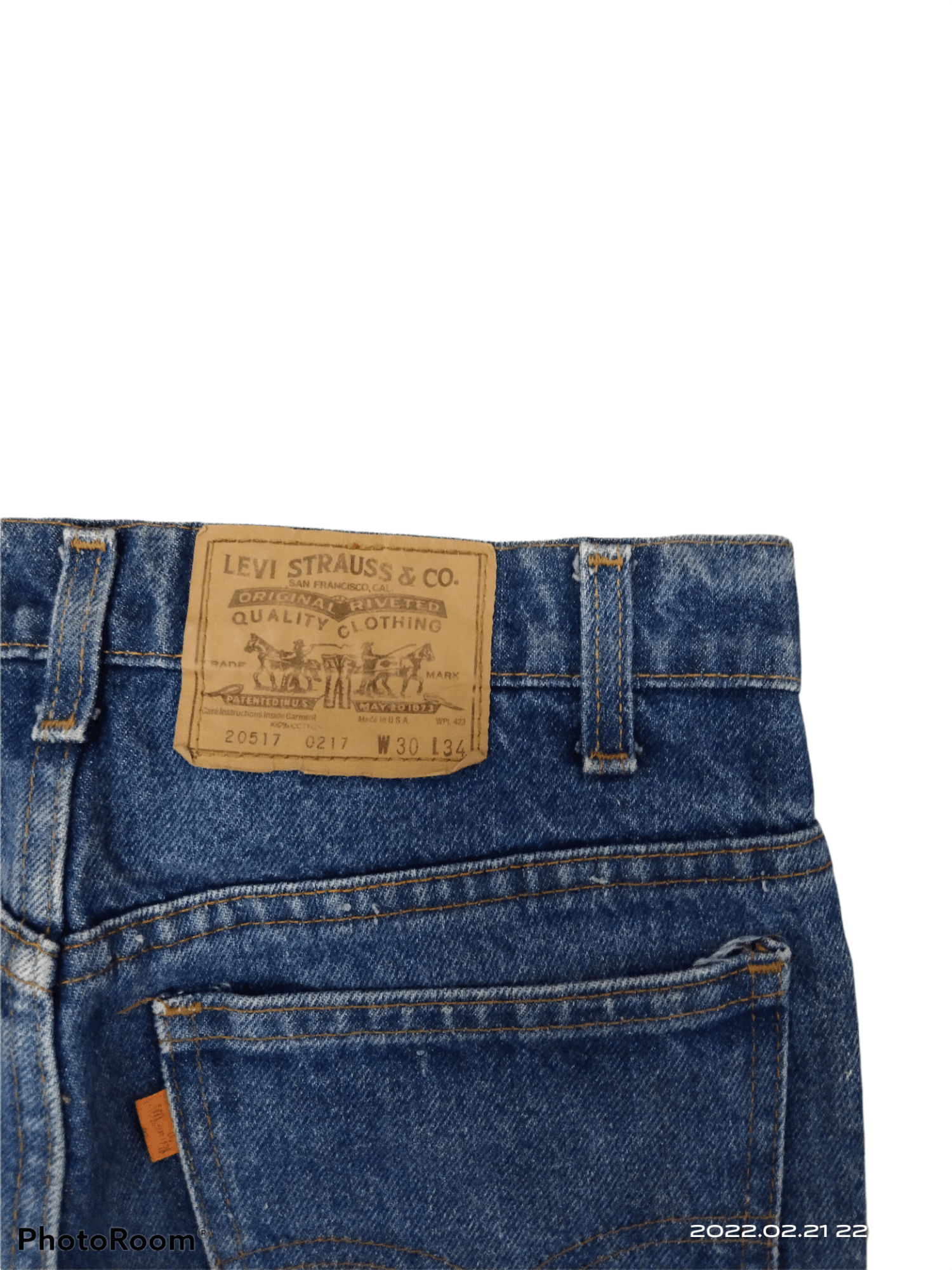 Levi's × Vintage LEVIS VINTAGE 80s FLARE ORANGE TAB 201517-0217 DENIM PANTS Size US 29 - 6 Thumbnail