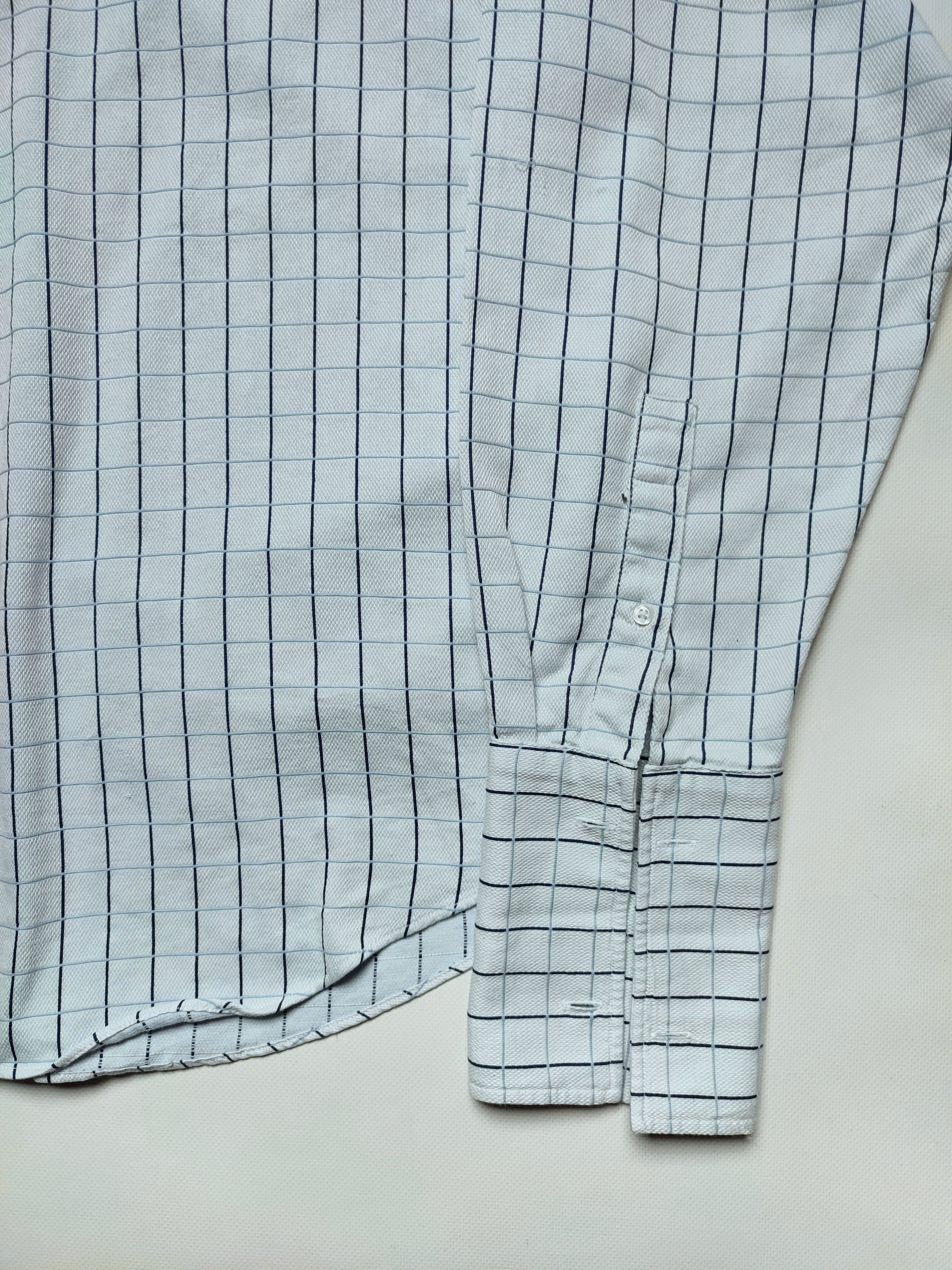 Yves Saint Laurent Vtg YSL Blue cufflinks button shirt Size US XL / EU 56 / 4 - 4 Thumbnail