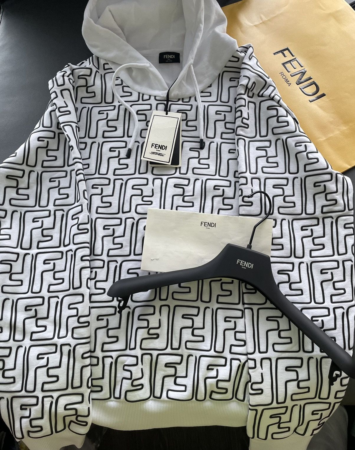 Fendi × Joshua Vides Rare Brand New Super Runway Fendi x Joshua Vides FF Hoodie Size US XL / EU 56 / 4 - 4 Thumbnail