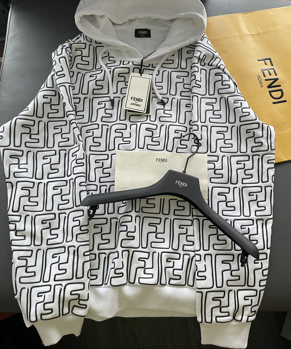 Fendi × Joshua Vides Rare Brand New Super Runway Fendi x Joshua Vides FF Hoodie Size US XL / EU 56 / 4 - 5 Thumbnail