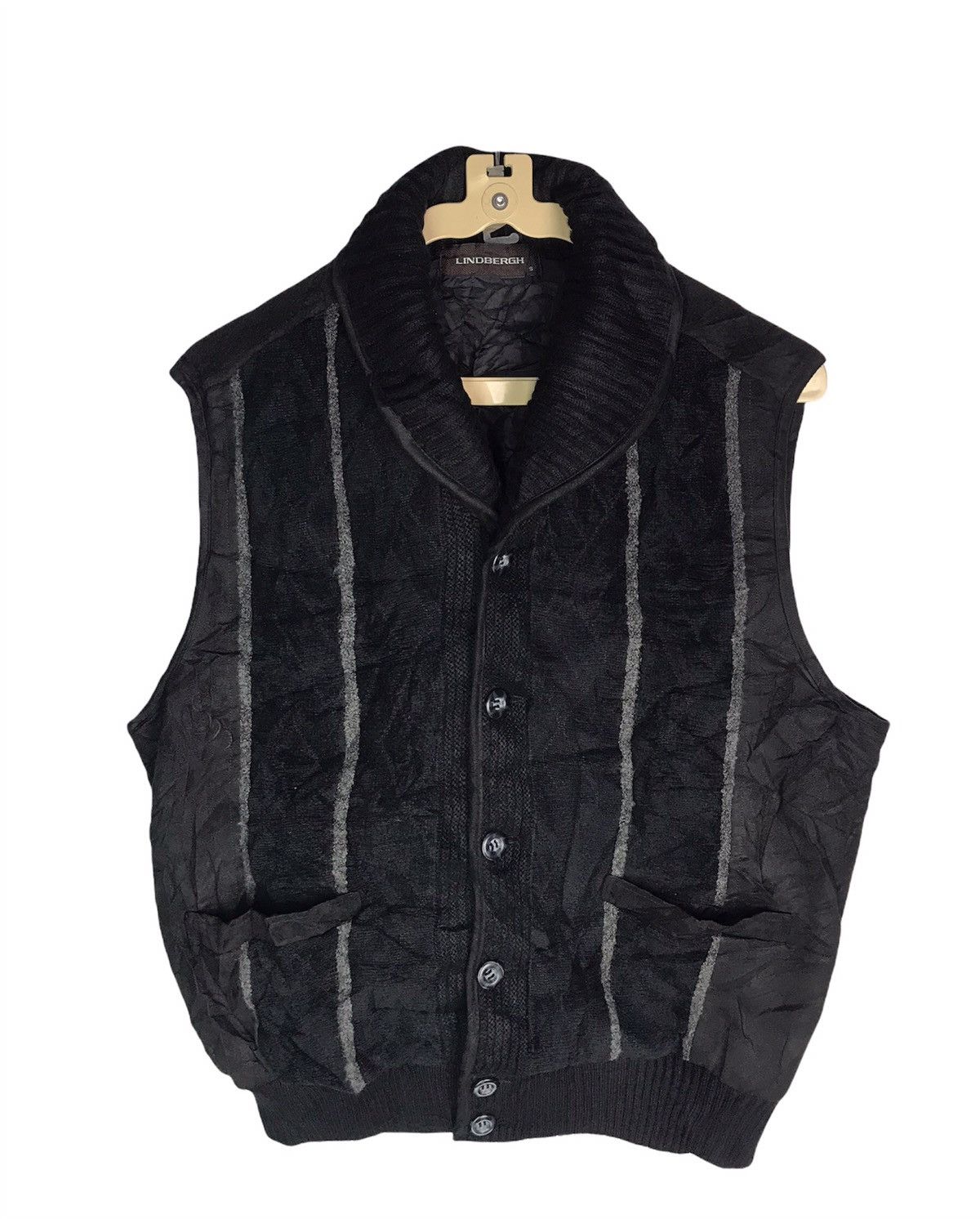 Japanese Brand × Lindbergh Lindbergh Knit sleeveless button jacket Size US S / EU 44-46 / 1 - 1 Thumbnail