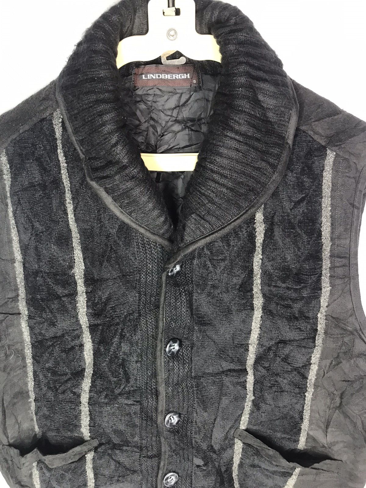 Japanese Brand × Lindbergh Lindbergh Knit sleeveless button jacket Size US S / EU 44-46 / 1 - 5 Thumbnail