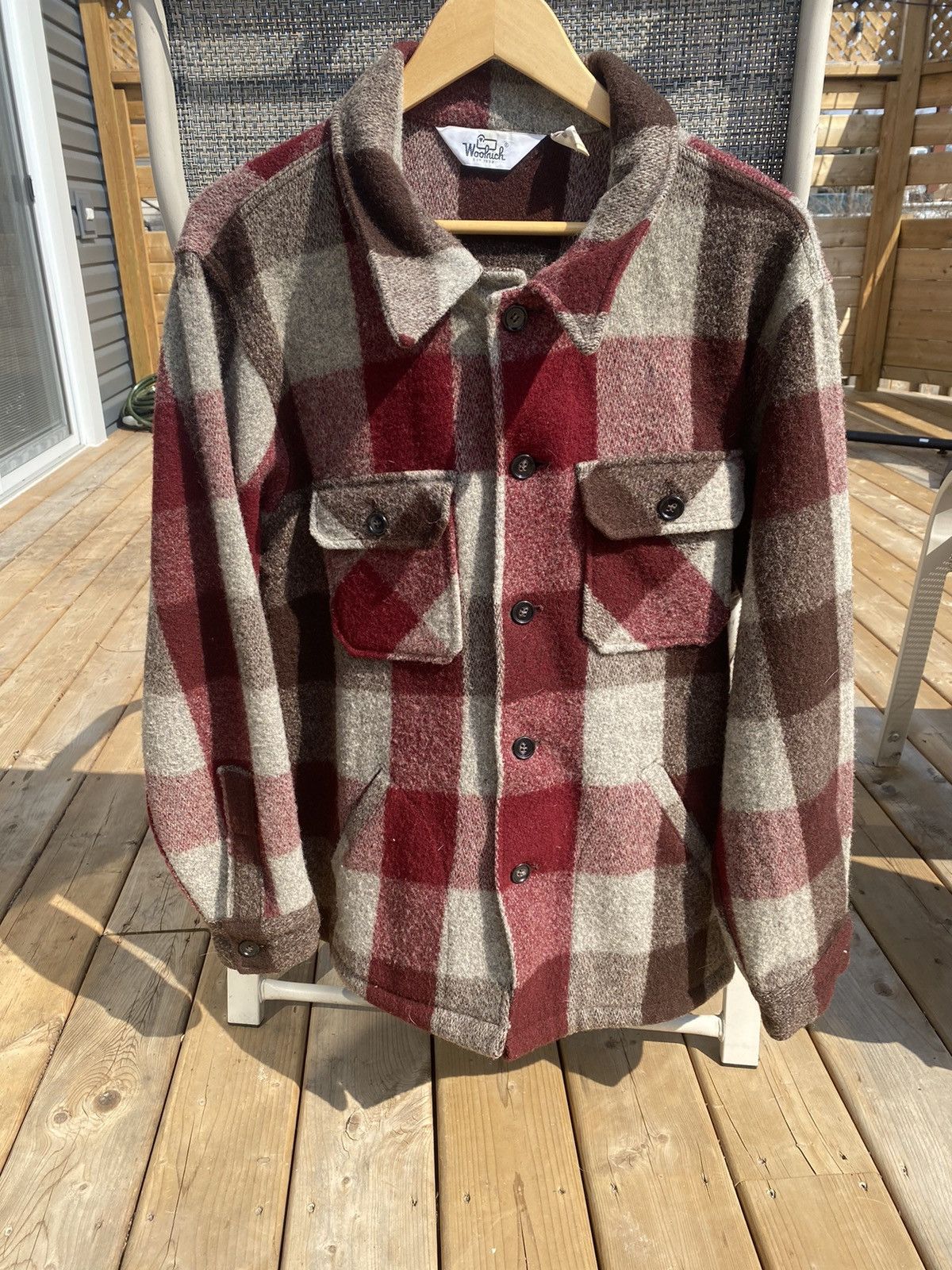 L.L. Bean × Vintage × Woolrich Woolen Mills RARE 80s Vintage Thick Heavy Wool Blend Shirt / Sweater 90s Size US L / EU 52-54 / 3 - 1 Thumbnail