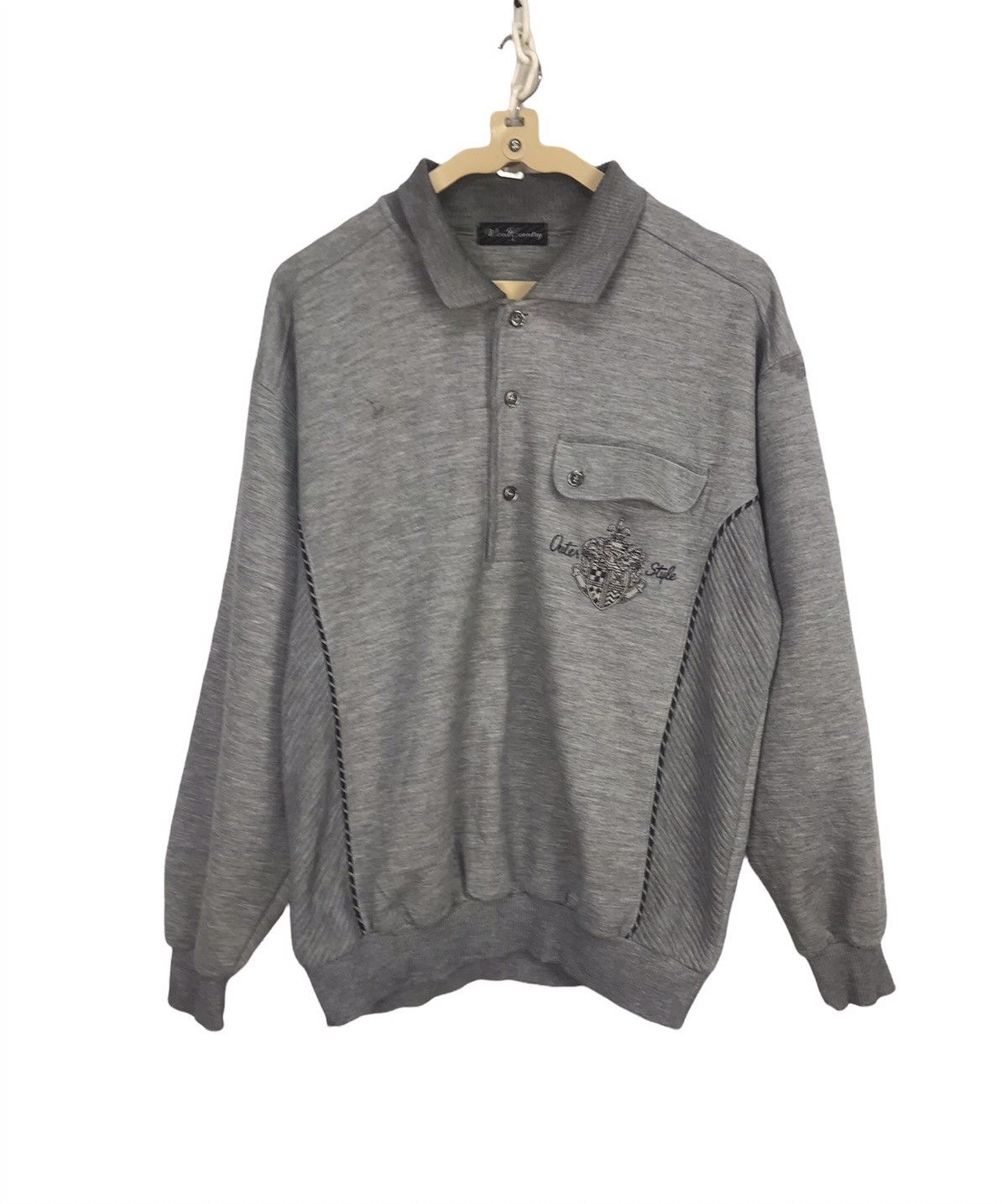 Japanese Brand × Vintage Vintage half button up sweatshirt by wood country Size US M / EU 48-50 / 2 - 1 Thumbnail