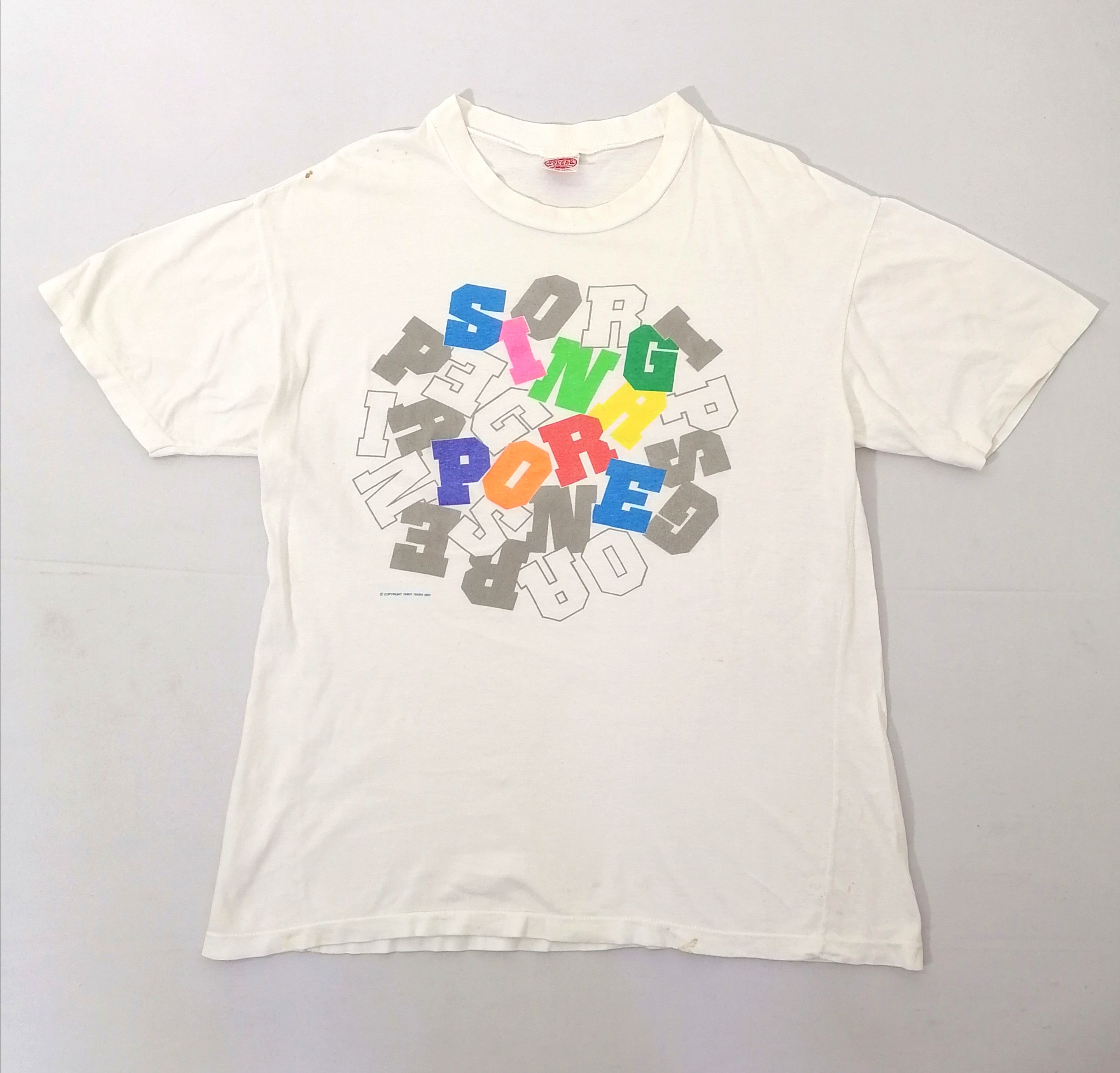 Vintage Singapore Scribble Words Yankee Tee Size US L / EU 52-54 / 3 - 1 Thumbnail
