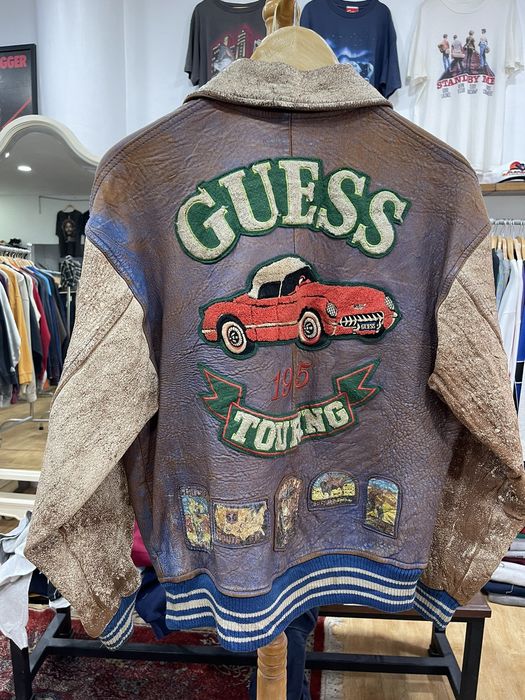 Vintage guess 2024 leather jacket