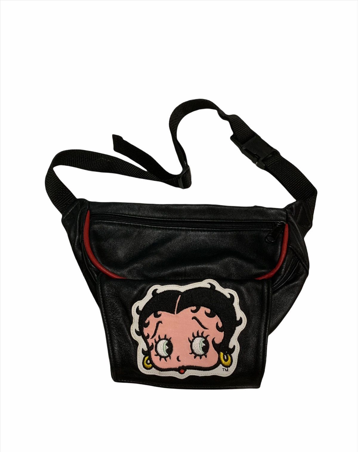 Genuine Leather RARE‼️Vintage BETTY BOOP Leather Waist Bum Bag/Fanny Pack Size ONE SIZE - 2 Thumbnail