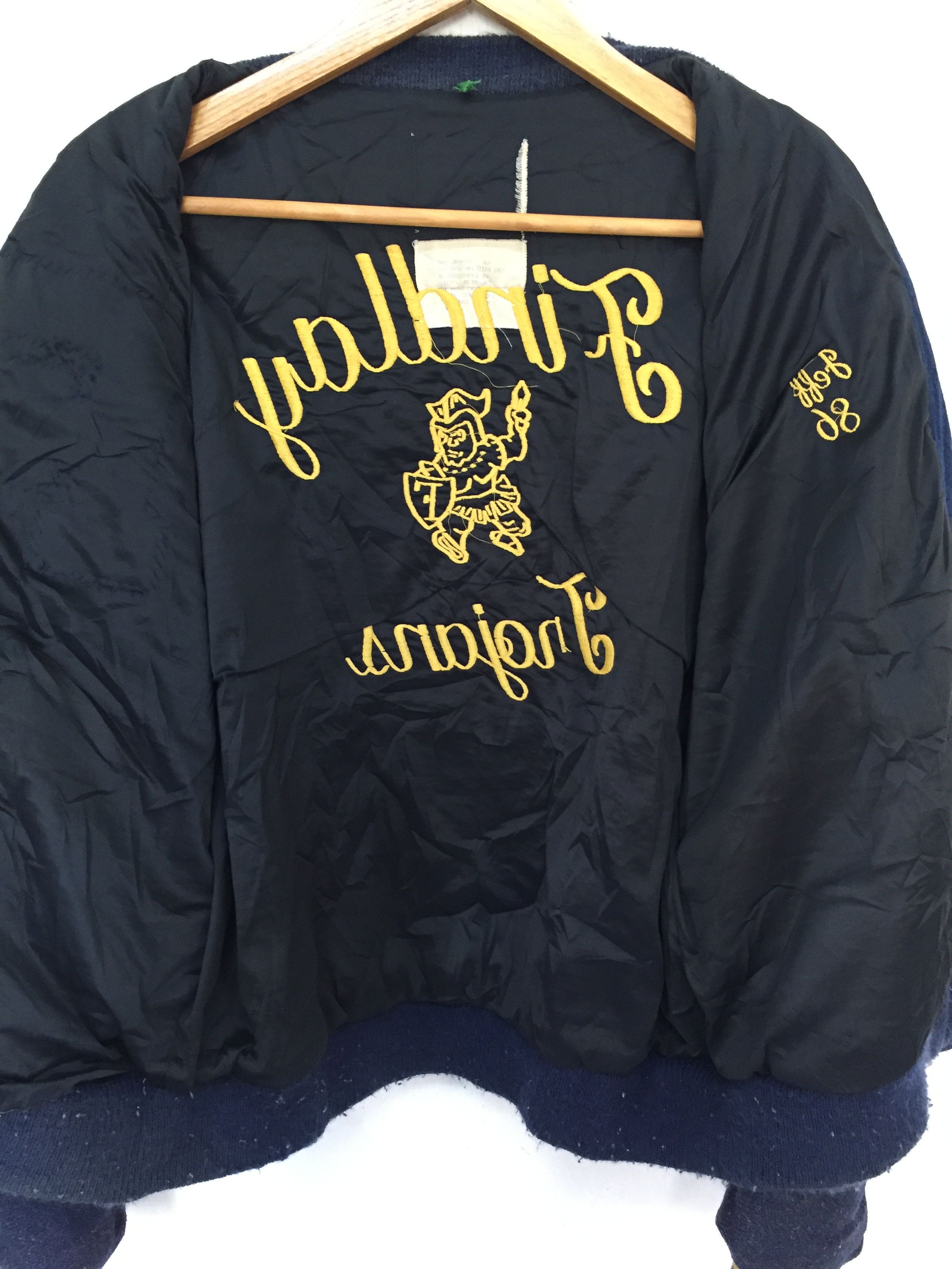 Vintage 70's Findlay trojans wool teddy varsity jacket Size US M / EU 48-50 / 2 - 16 Thumbnail