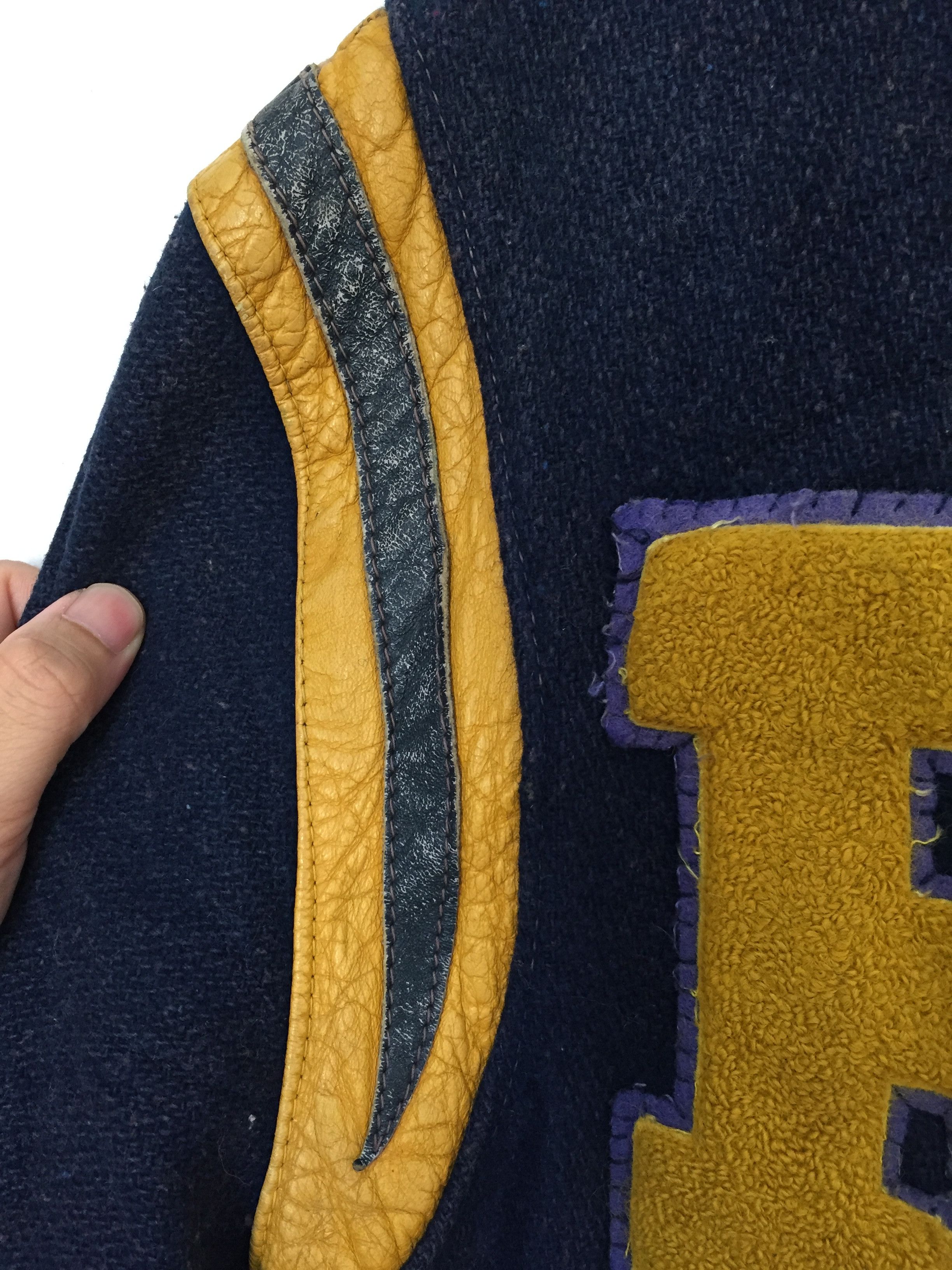 Vintage 70's Findlay trojans wool teddy varsity jacket Size US M / EU 48-50 / 2 - 11 Thumbnail