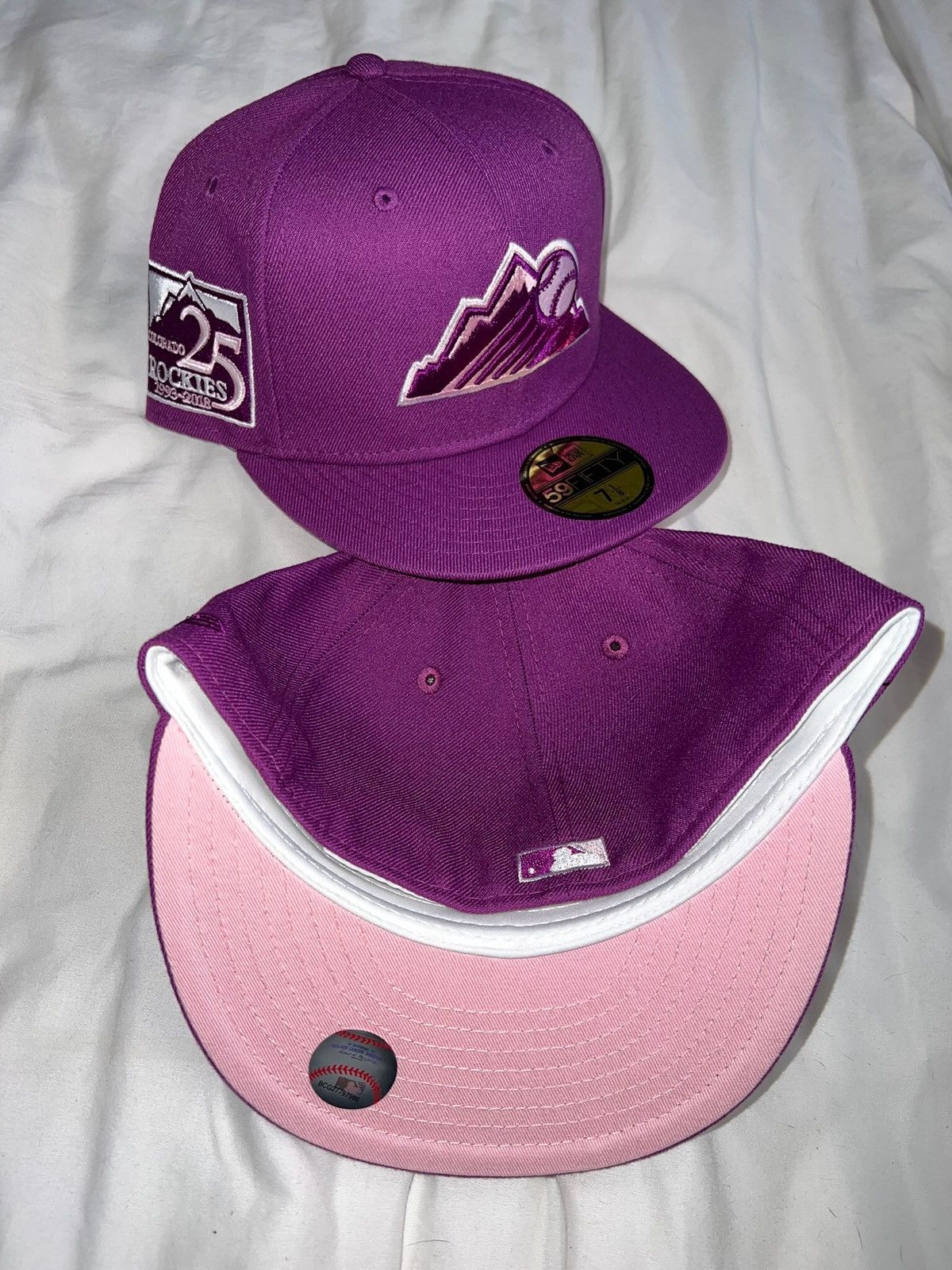 New Era Exclusive Colorado Rockies Fitted Grape Rockies Pink UV 1/8 Size ONE SIZE - 4 Thumbnail