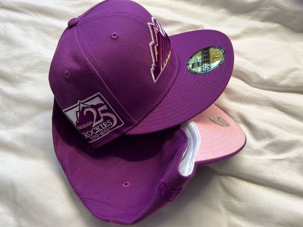 New Era Exclusive Colorado Rockies Fitted Grape Rockies Pink UV 1/8 Size ONE SIZE - 3 Thumbnail