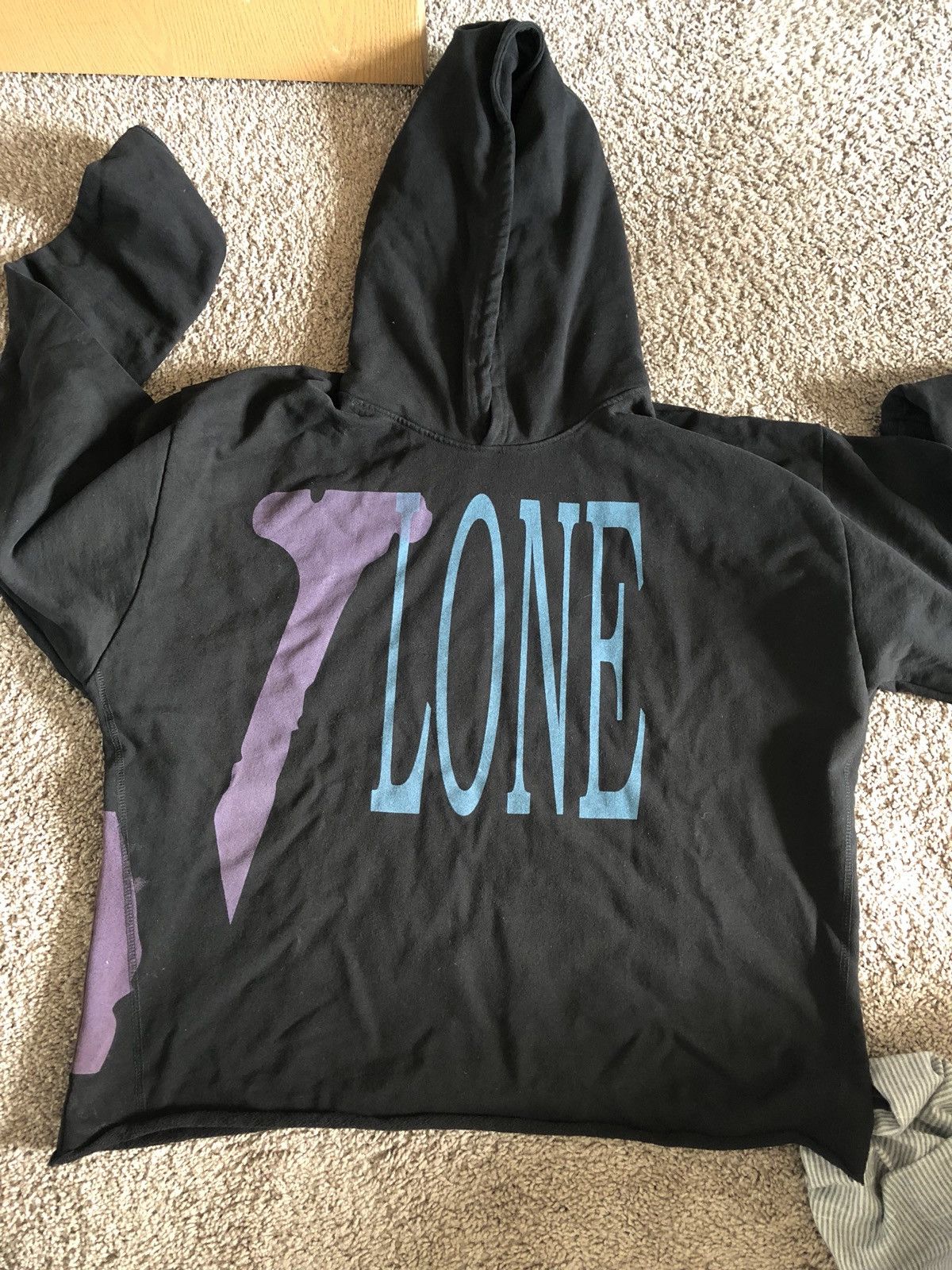 image of Unkwn x Vlone Unknwn Miami Hoodie Black XL in Black/Purple, Men's