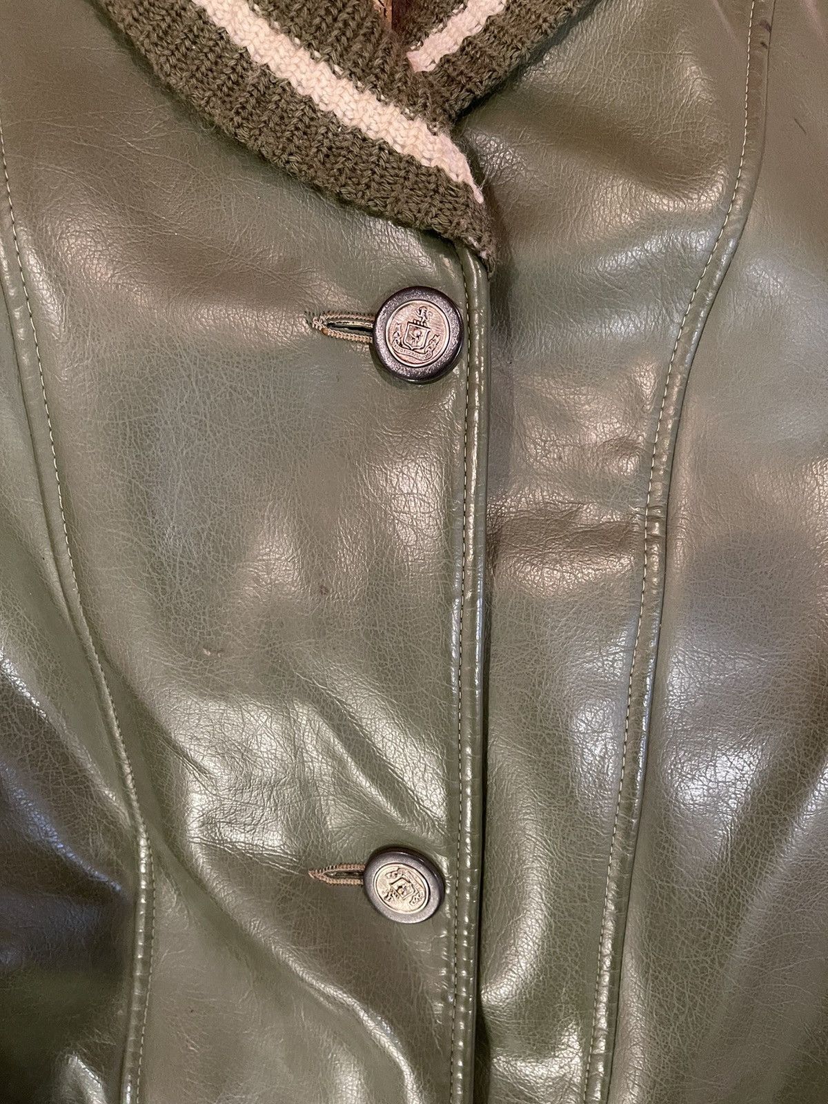 Vintage 1990 leather varsity coat Size US M / EU 48-50 / 2 - 3 Thumbnail