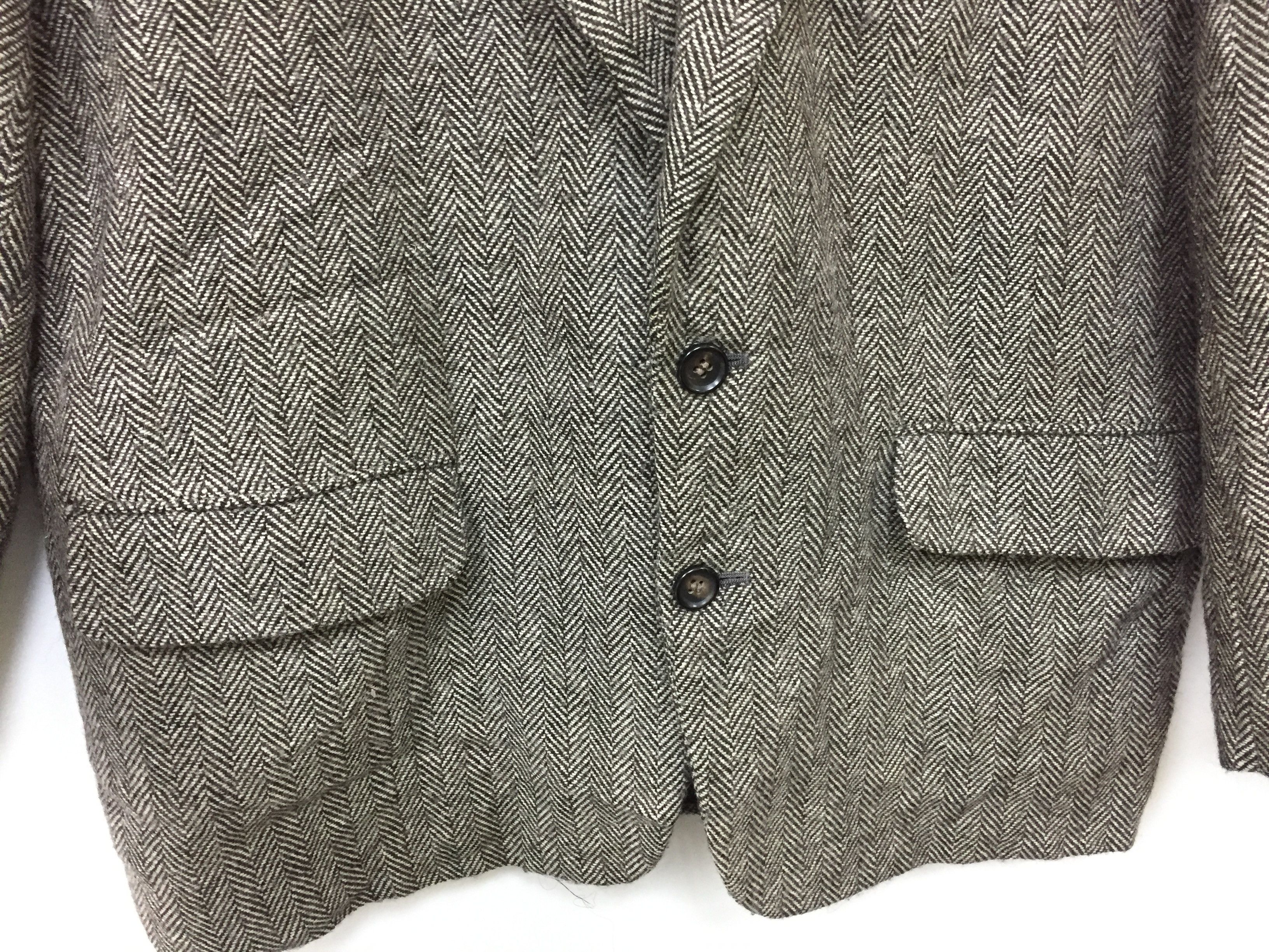 Comme des Garcons Homme 90's Herringbone cable Wool jacket blazer coat Size US M / EU 48-50 / 2 - 4 Thumbnail