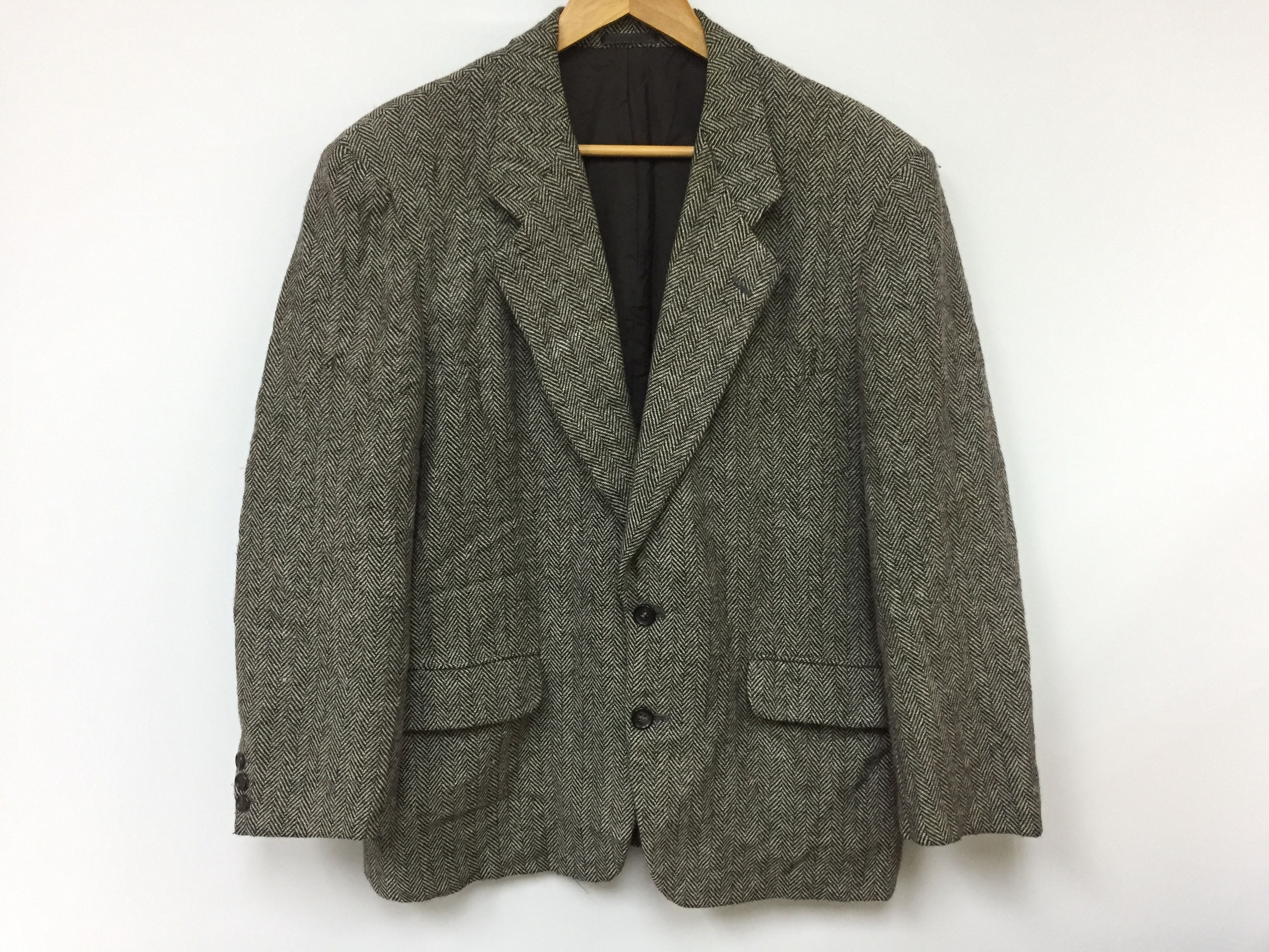 Comme des Garcons Homme 90's Herringbone cable Wool jacket blazer coat Size US M / EU 48-50 / 2 - 2 Thumbnail