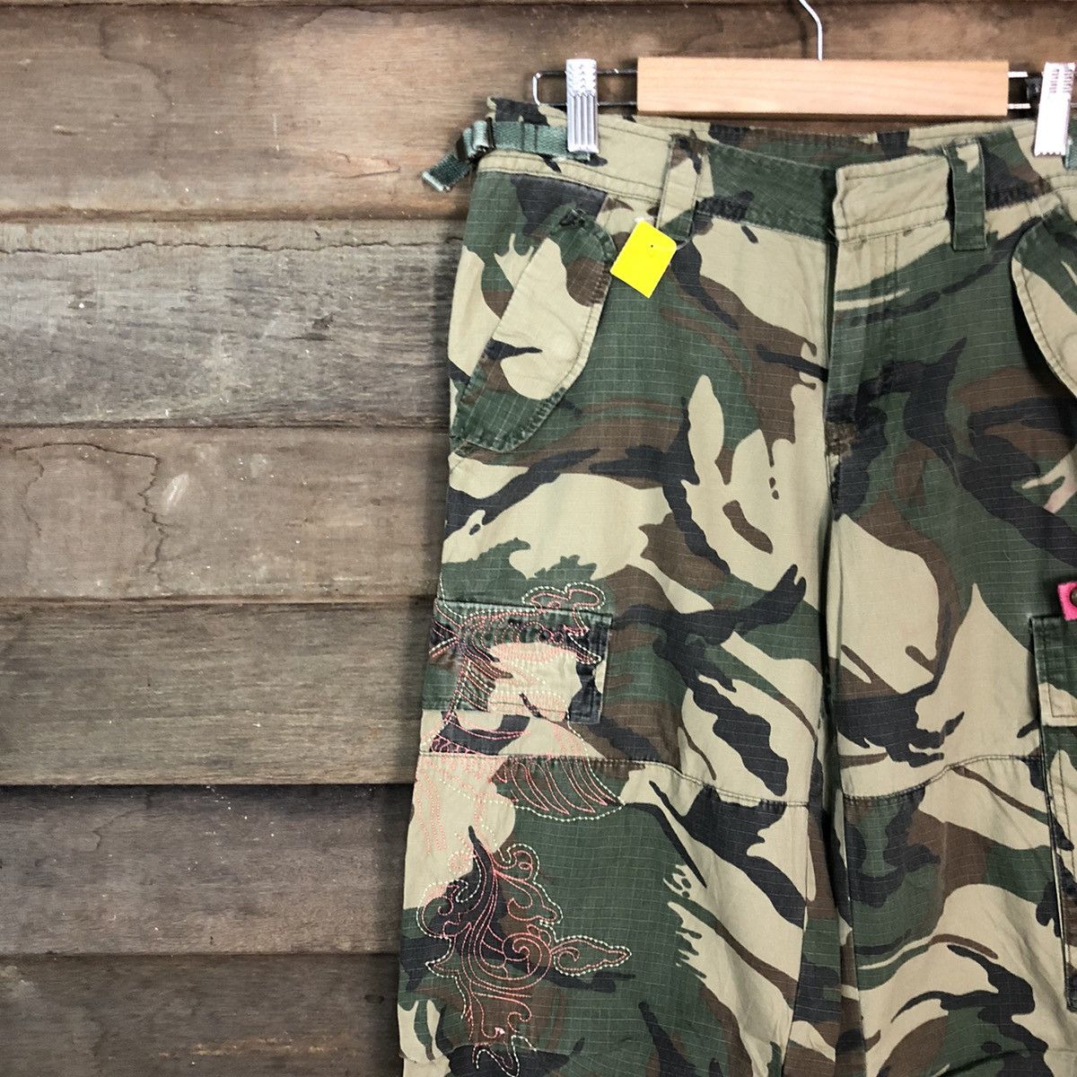 Japanese Brand DL Japan Green camo Army Multipocket Cargo Pants #3435DL Size US 30 / EU 46 - 6 Thumbnail