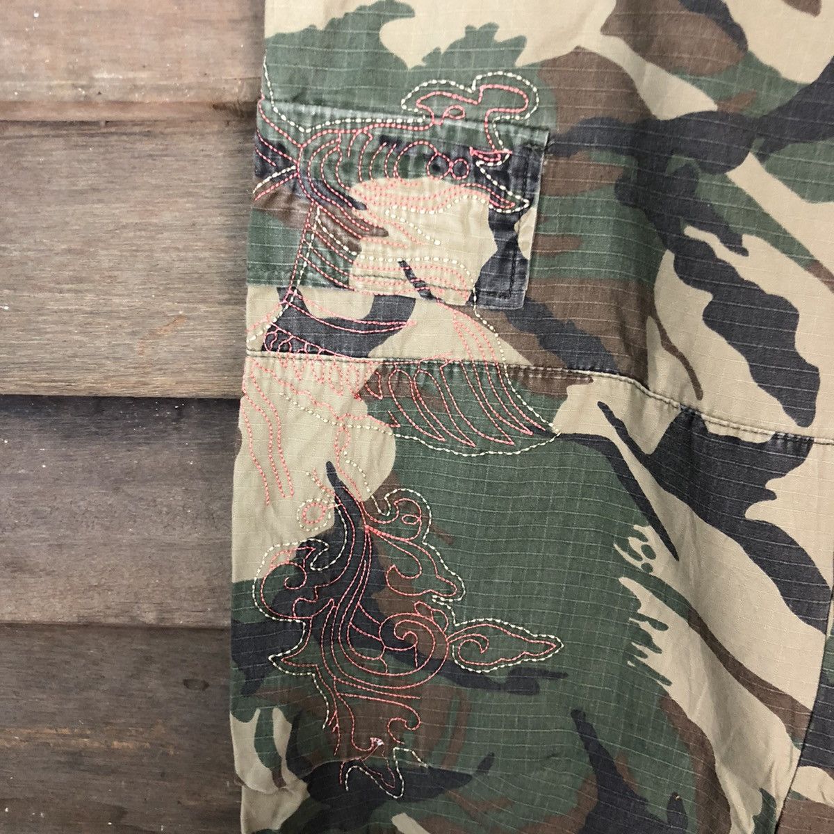 Japanese Brand DL Japan Green camo Army Multipocket Cargo Pants #3435DL Size US 30 / EU 46 - 9 Thumbnail