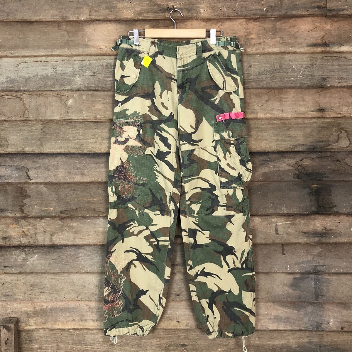 Japanese Brand DL Japan Green camo Army Multipocket Cargo Pants #3435DL Size US 30 / EU 46 - 1 Thumbnail