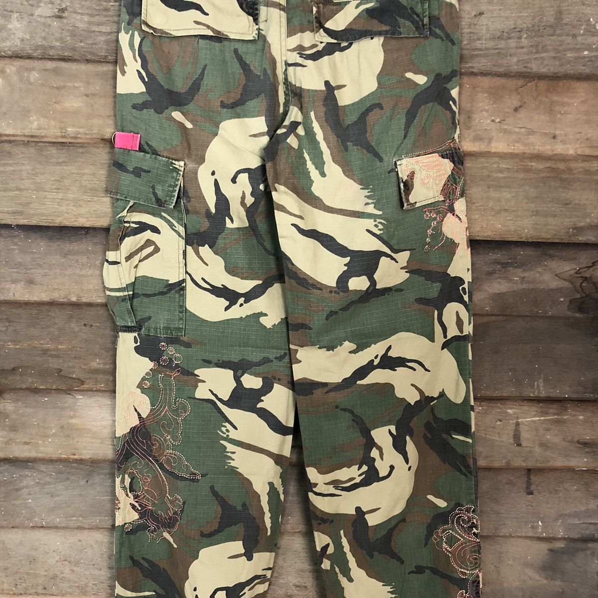 Japanese Brand DL Japan Green camo Army Multipocket Cargo Pants #3435DL Size US 30 / EU 46 - 14 Thumbnail