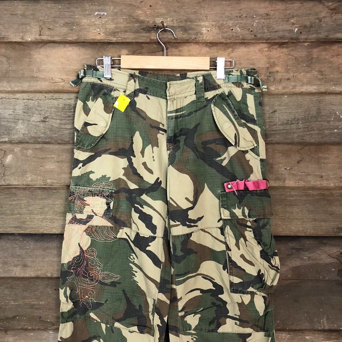 Japanese Brand DL Japan Green camo Army Multipocket Cargo Pants #3435DL Size US 30 / EU 46 - 2 Thumbnail