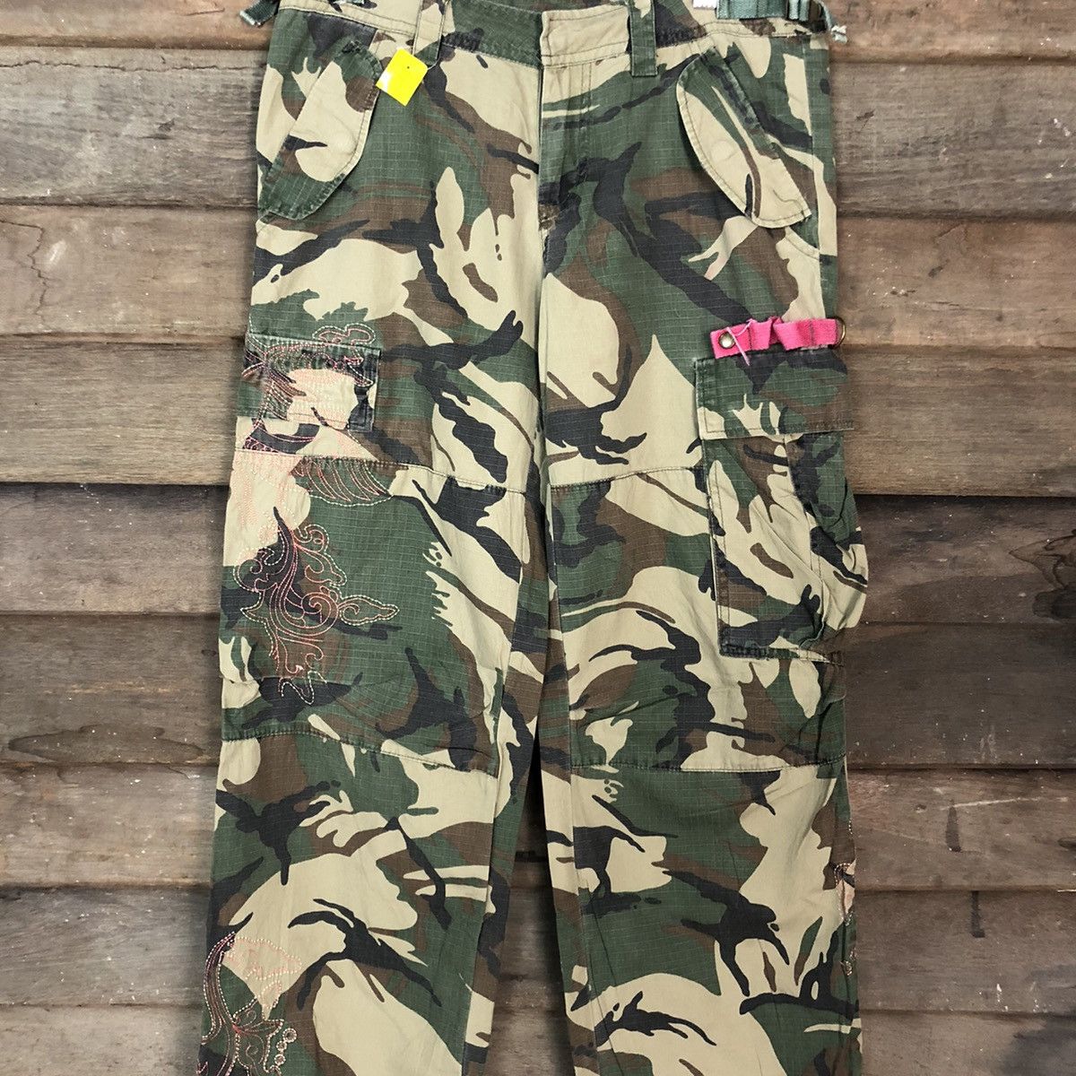 Japanese Brand DL Japan Green camo Army Multipocket Cargo Pants #3435DL Size US 30 / EU 46 - 4 Thumbnail
