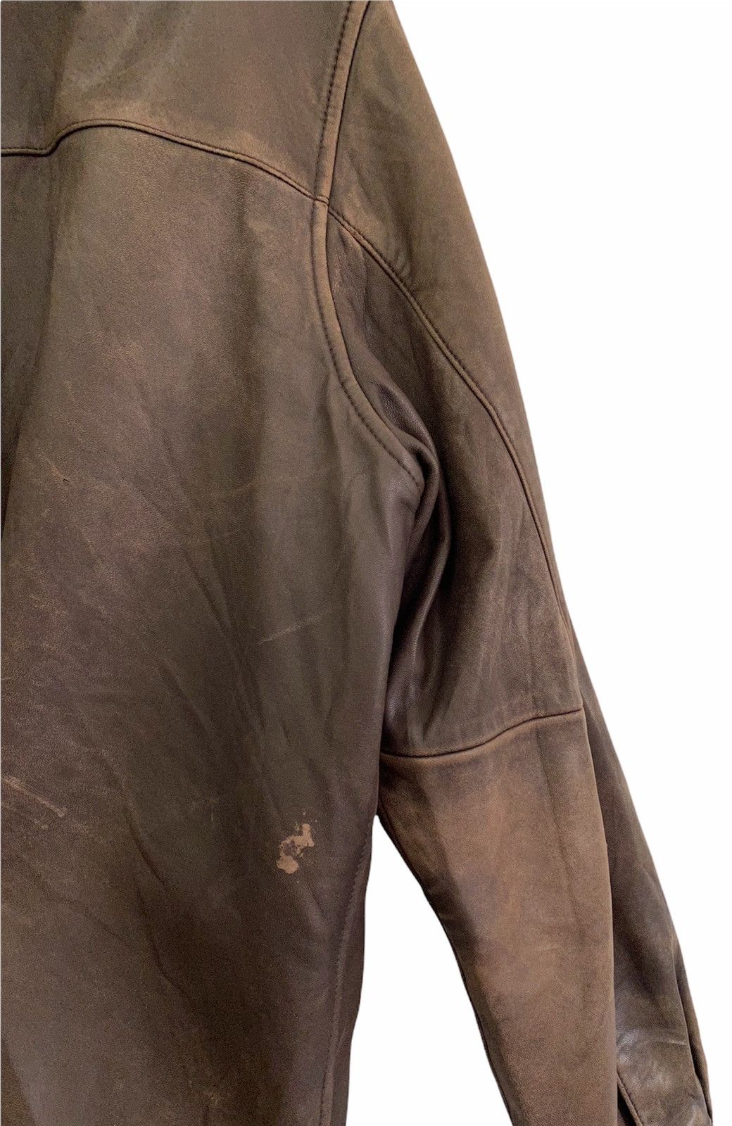 Polo Ralph Lauren 🔥VINTAGE 1990s POLO RALPH LAUREN BROWN LEATHER JACKET Size US XL / EU 56 / 4 - 9 Thumbnail