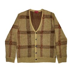 Supreme Plaid Mohair Cardigan | Grailed