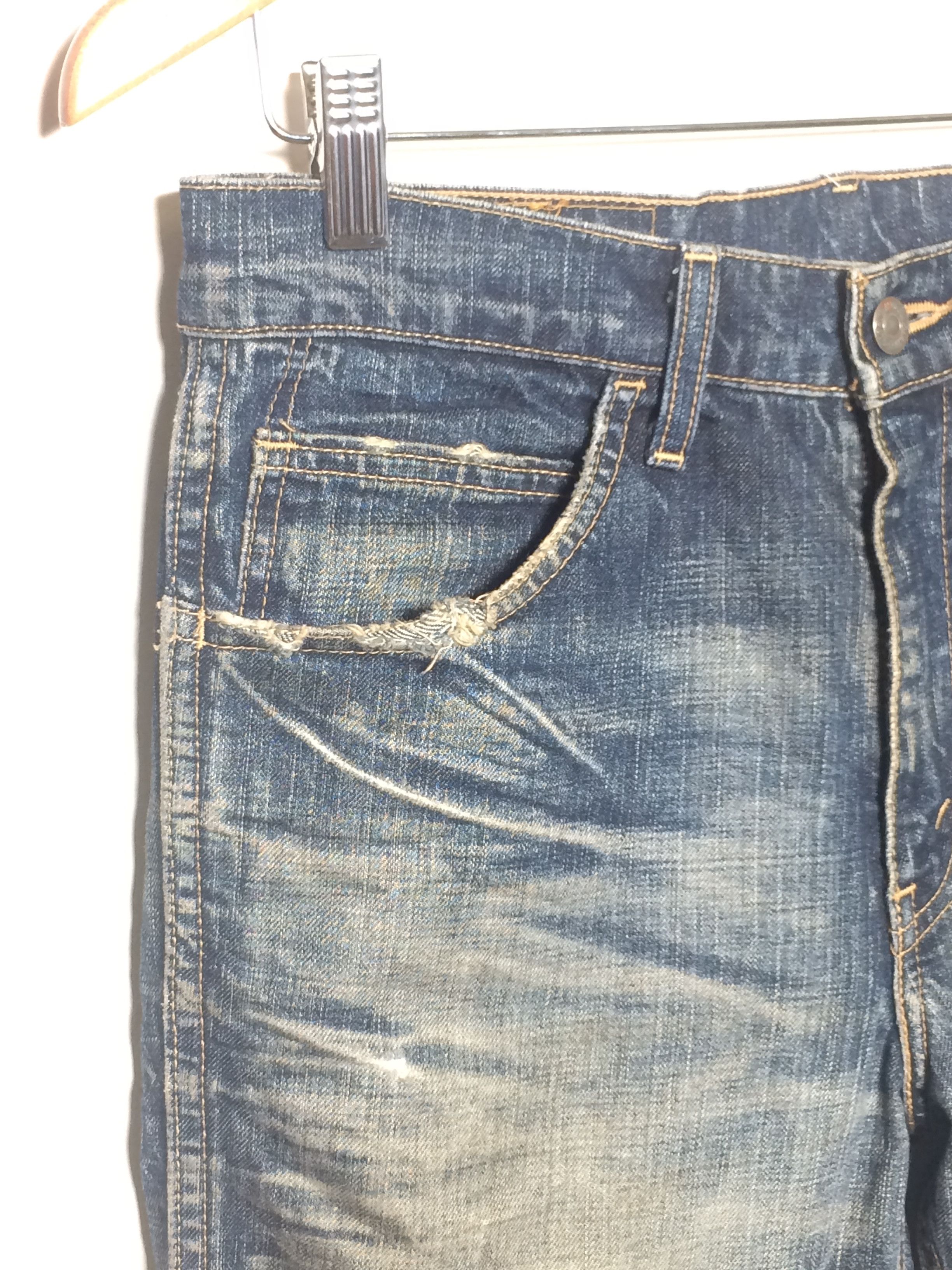 Levi's × Vintage Vtg 90's Levis 606 Distressed Ripped Slim Fit Jeans Size US 30 / EU 46 - 11 Thumbnail
